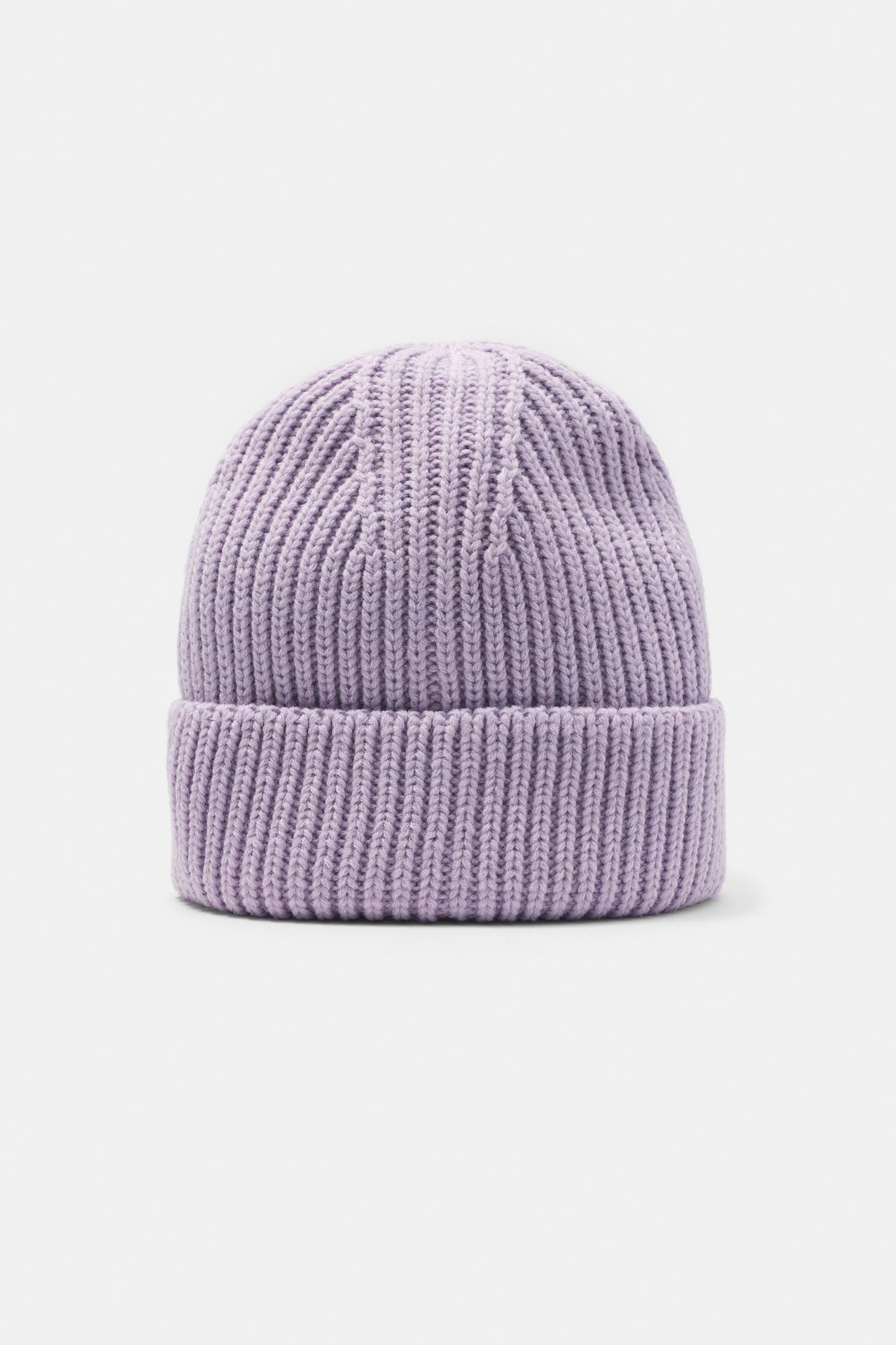 Chunky knit beanie — Lilac