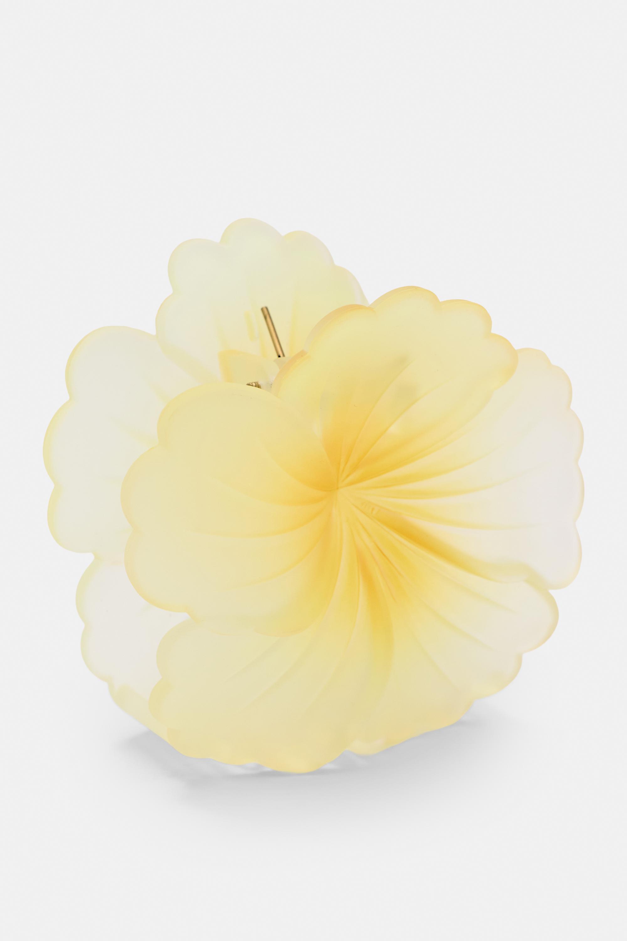 Flower hair clip — Yellow