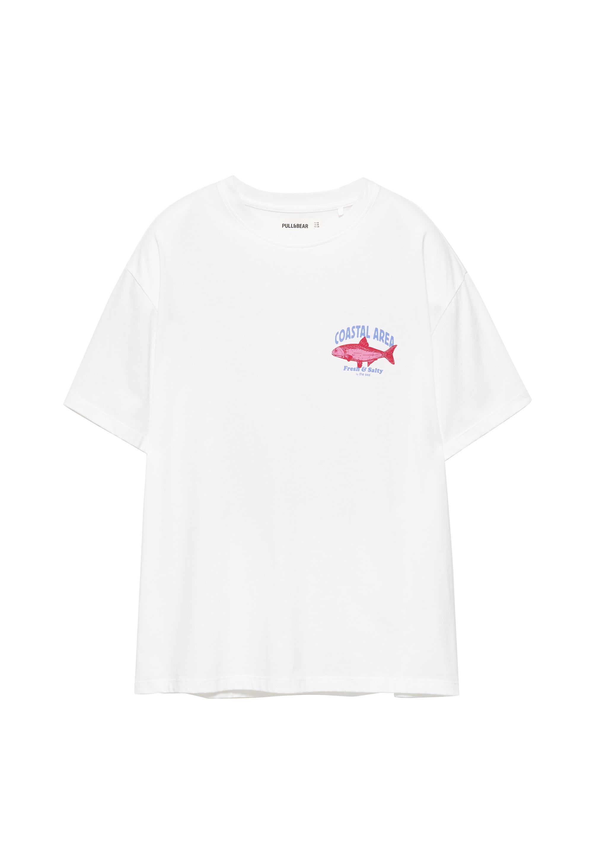 Fish graphic T-shirt — White