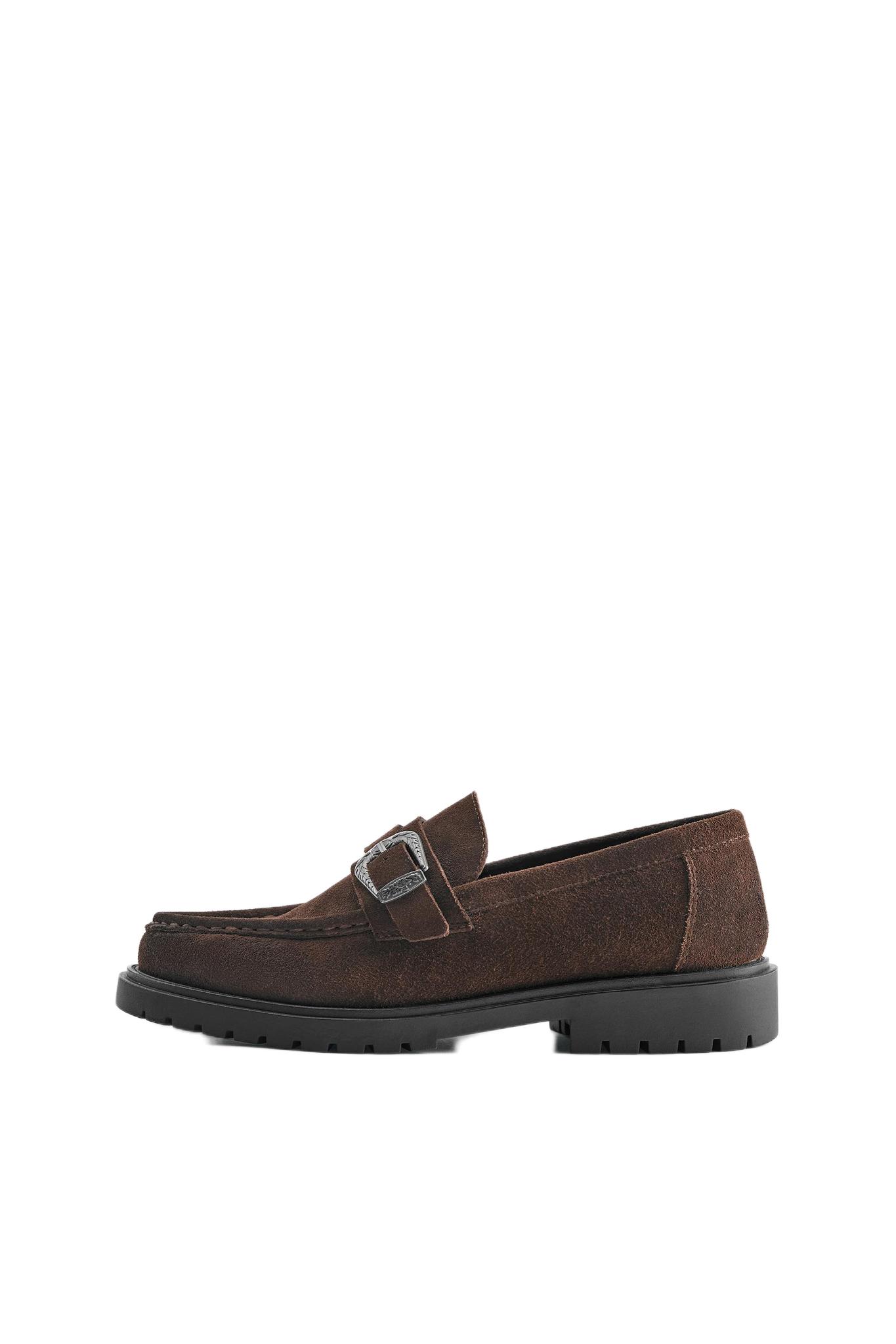 Leather cowboy loafers — Brown