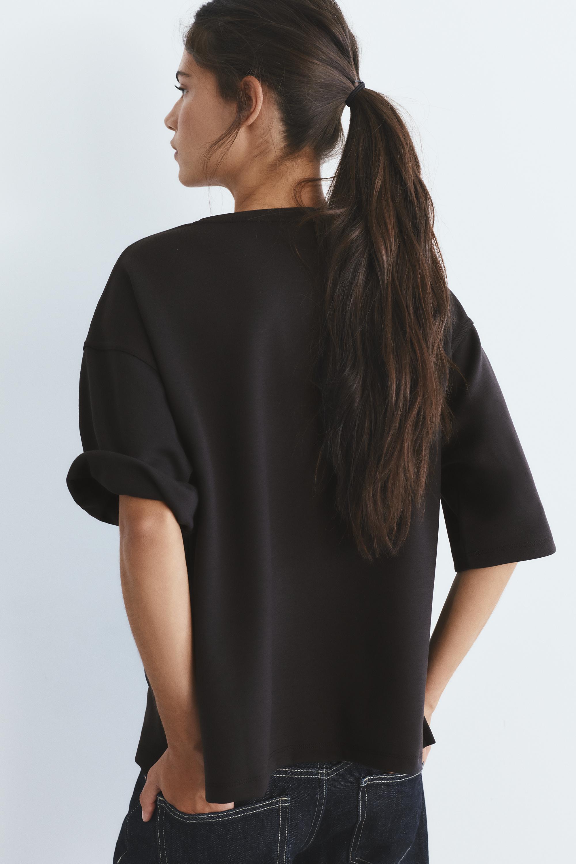 Soft-touch short sleeve T-shirt — Anthracite grey