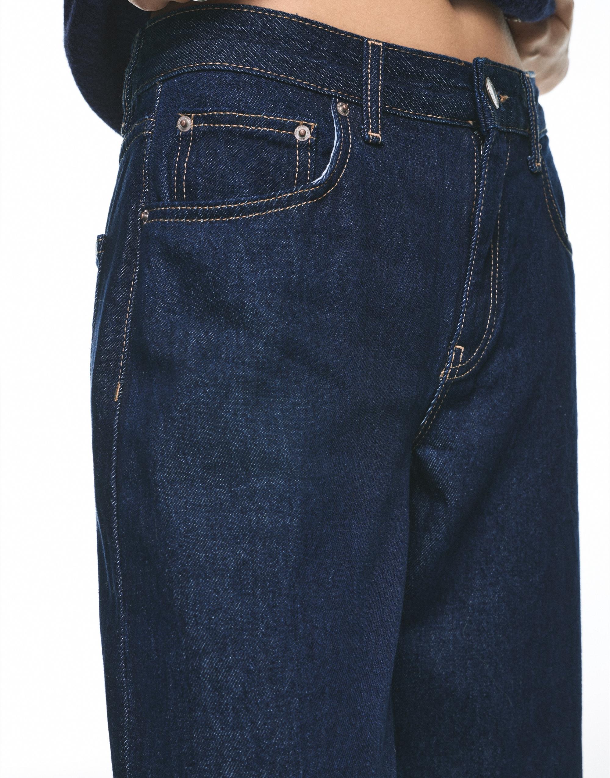Low-rise wide-leg jeans — Dark blue
