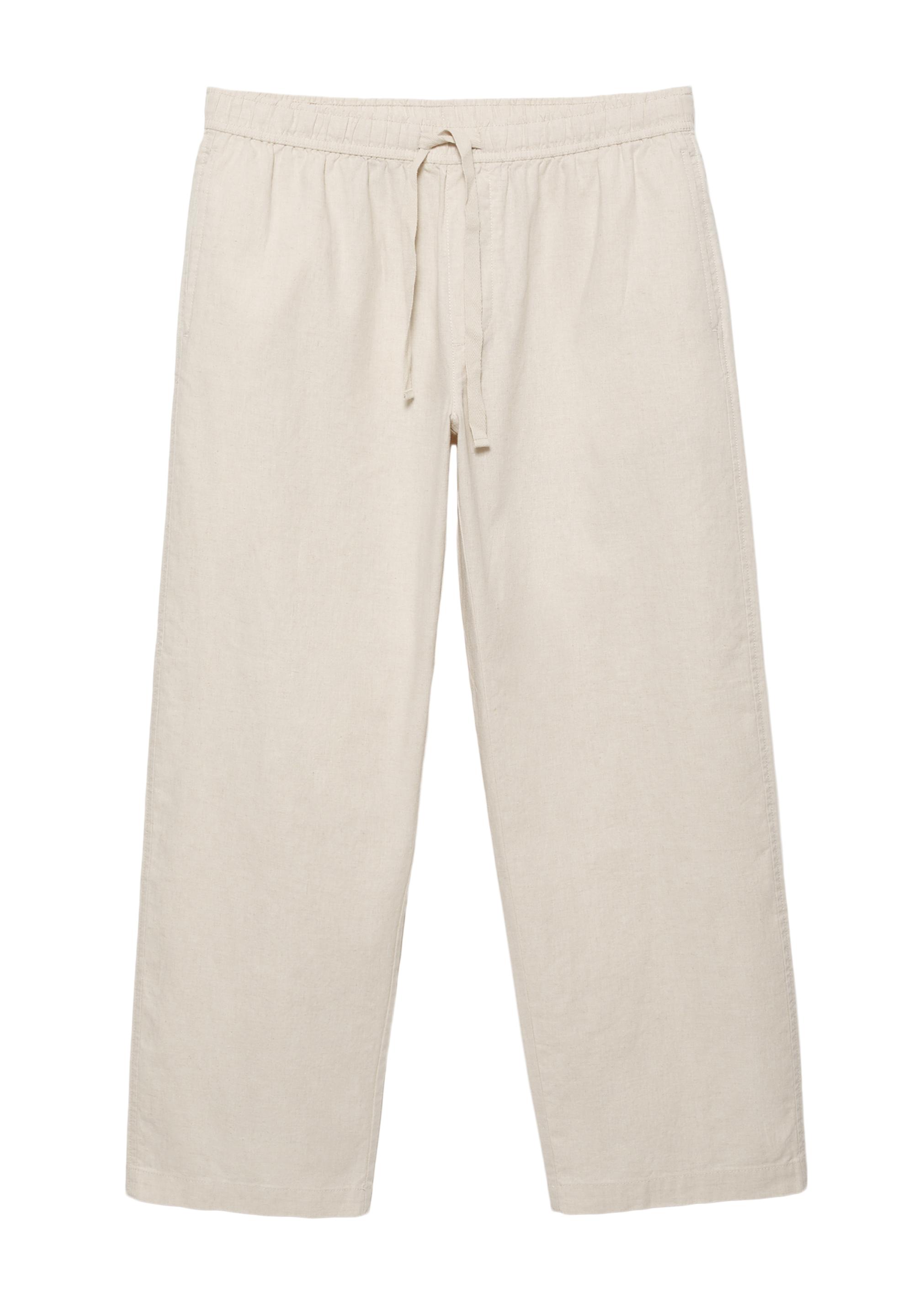Linen blend jogger trousers — Beige