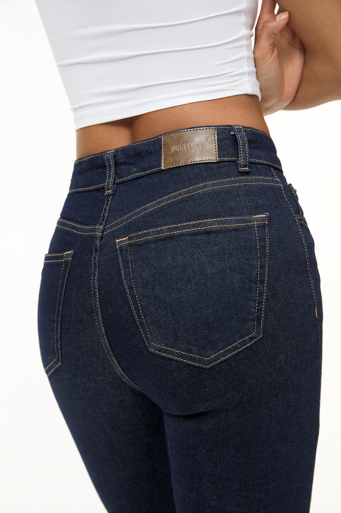 Blue Jean Push Up Pull And Bear Skinny Flare Jeans PULL&BEAR