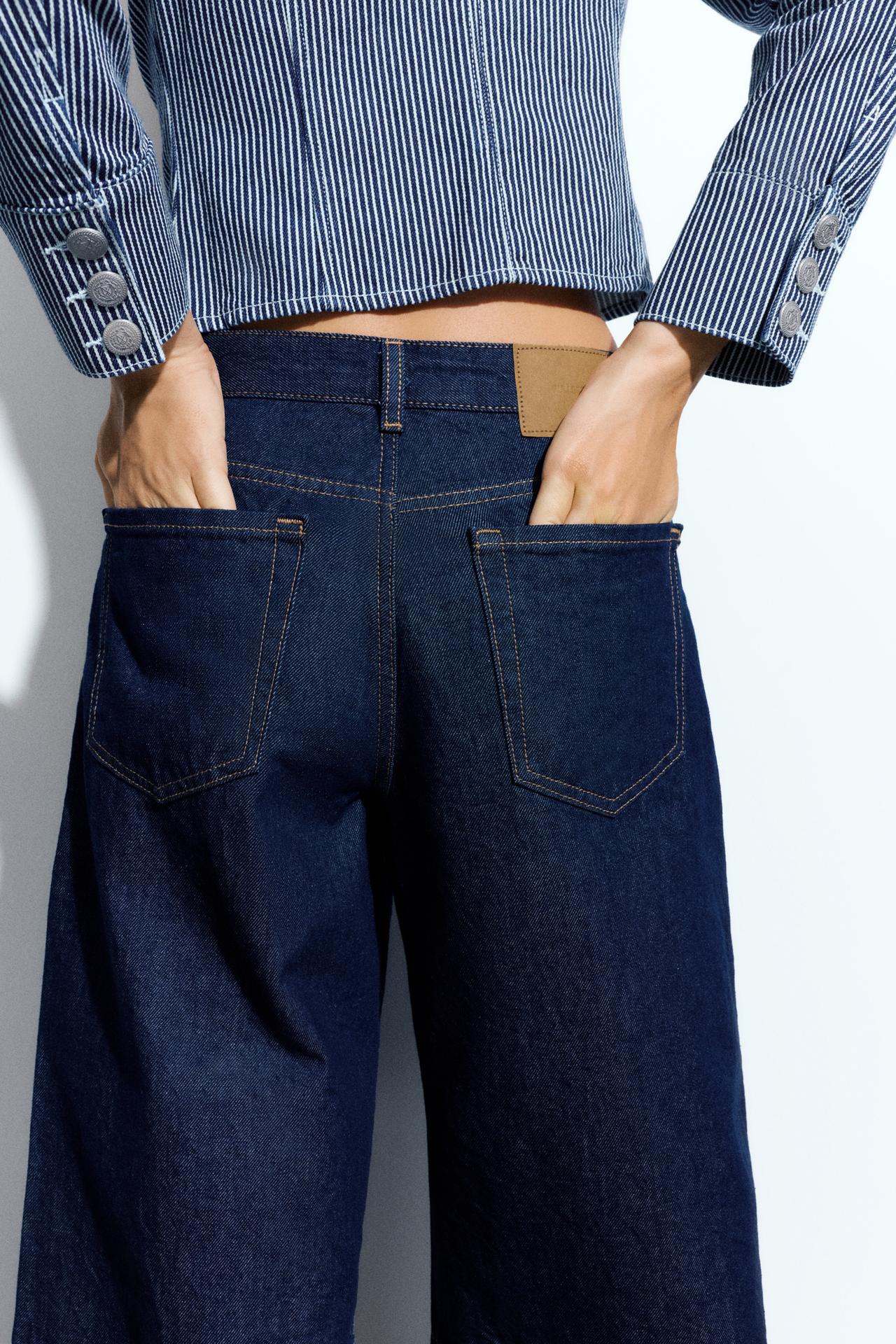 Low-rise denim jorts — Navy