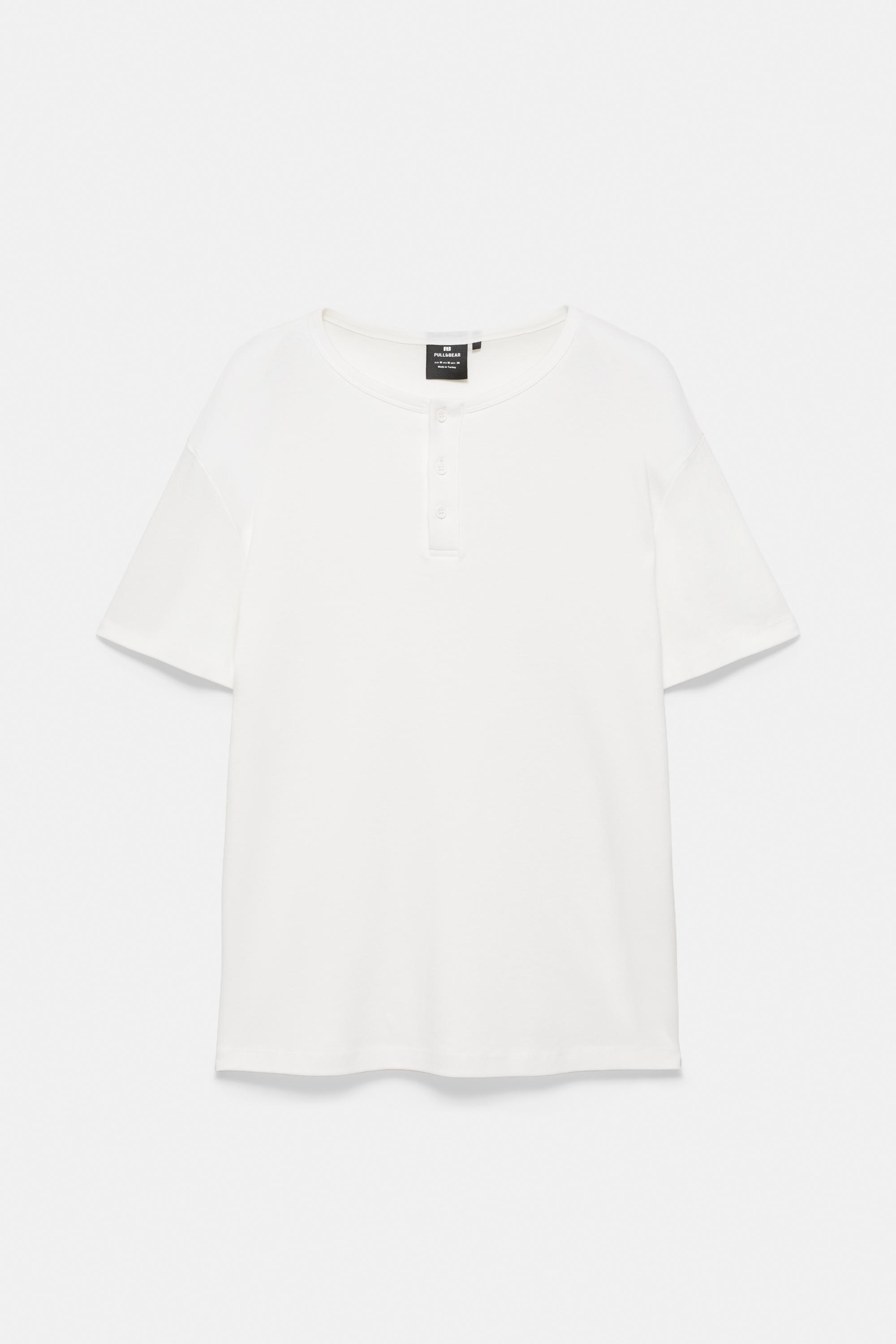 Basic Henley T-shirt — White