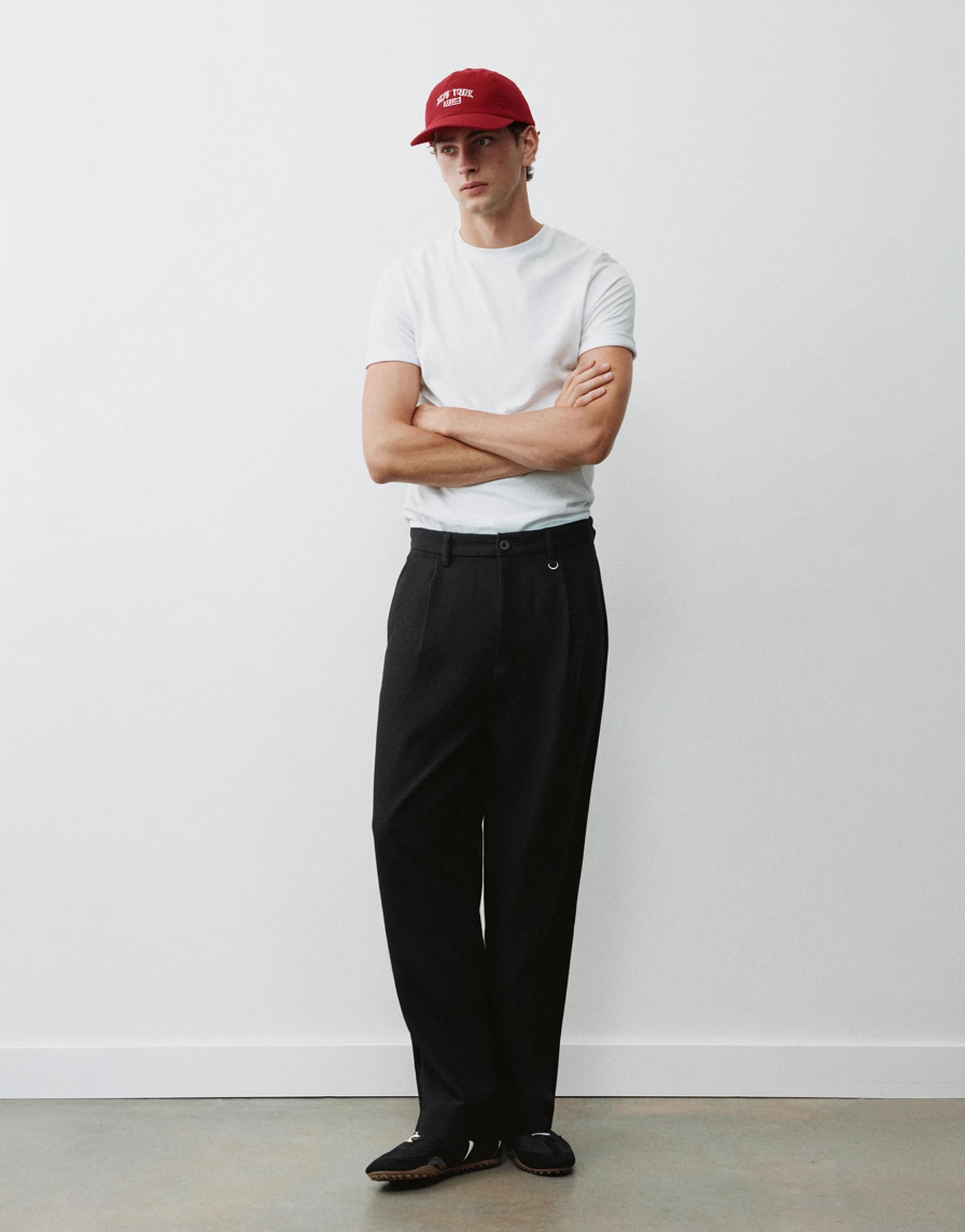 Tailored darted trousers — Black