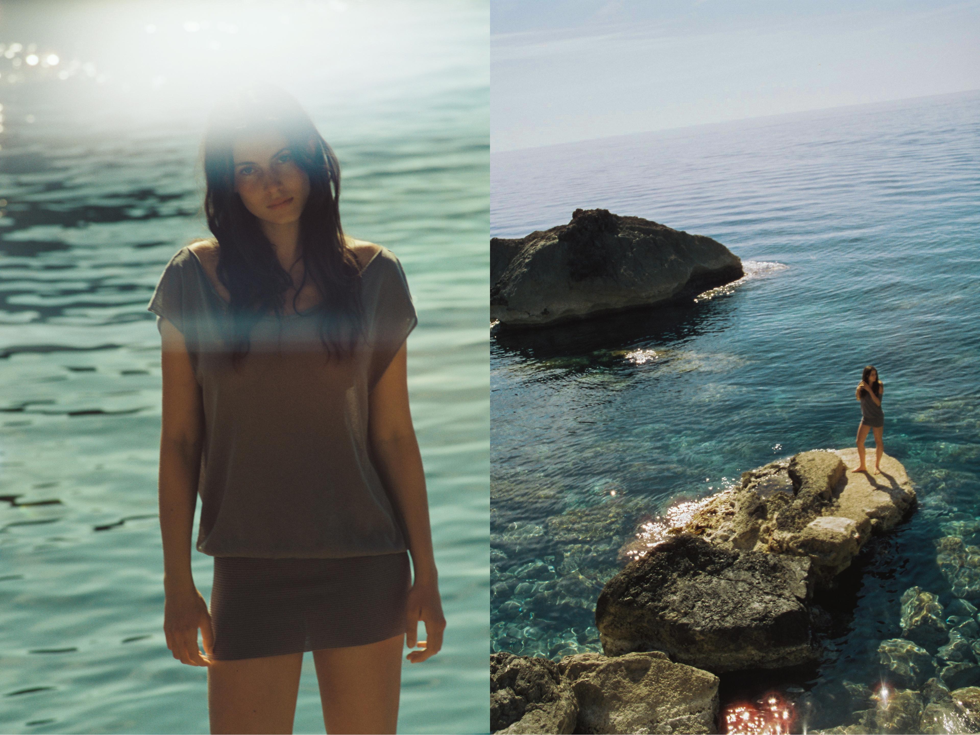 Elastic waist top — Steel
