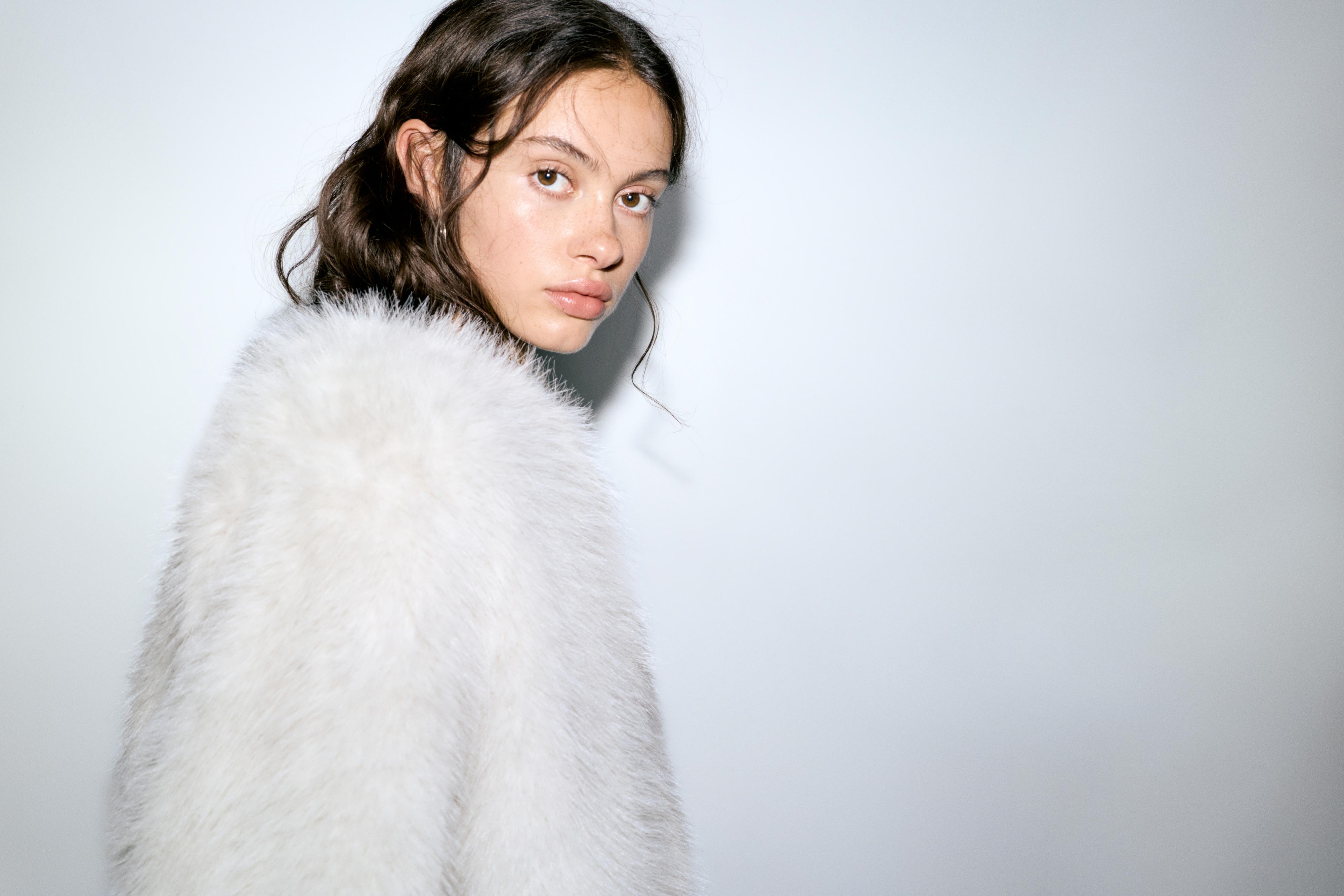 Suni kürk ceket - Görsel 18