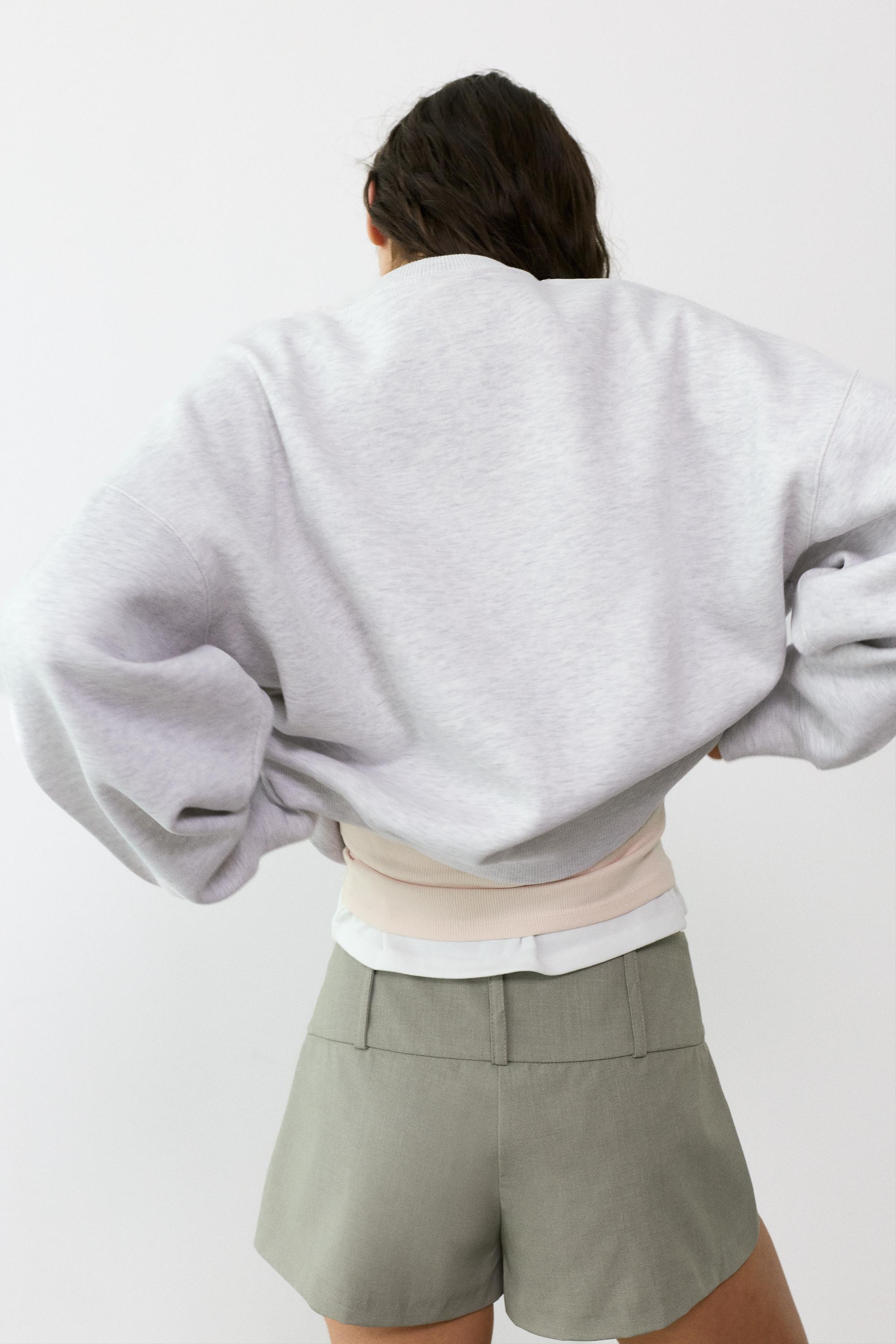 Round neck sweatshirt — Grey marl