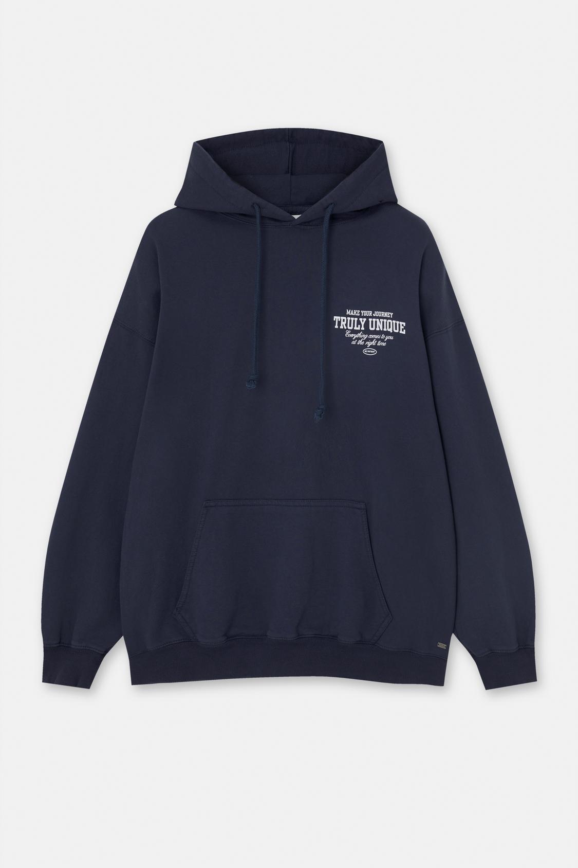 Navy blue hoodie - pull&bear 