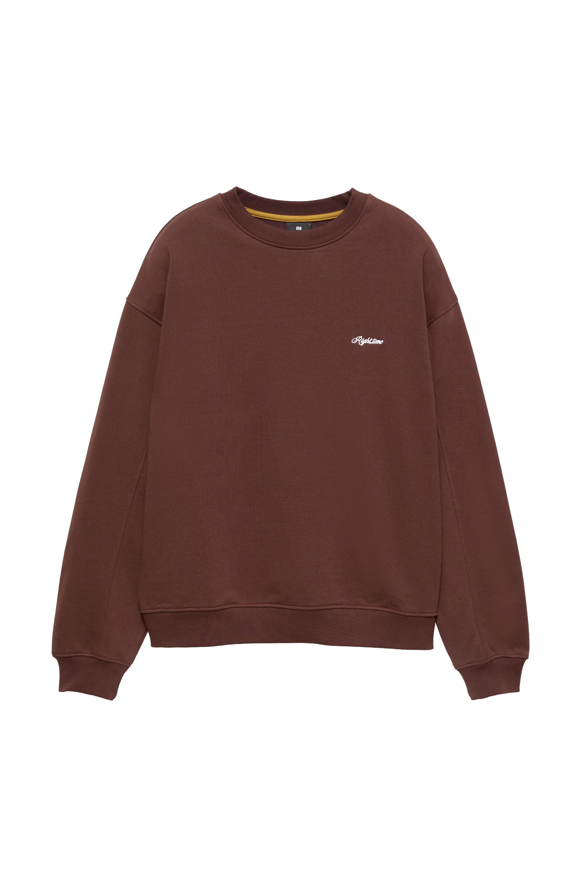 Pull&Bear Nakışlı bisiklet yaka sweatshirt