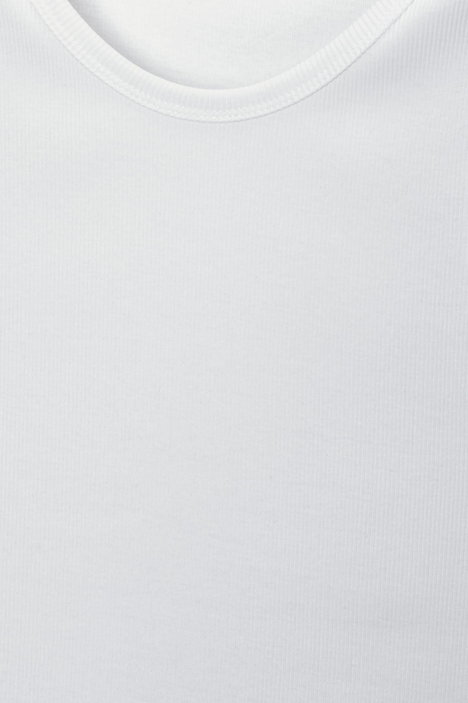Ribbed tank top — White