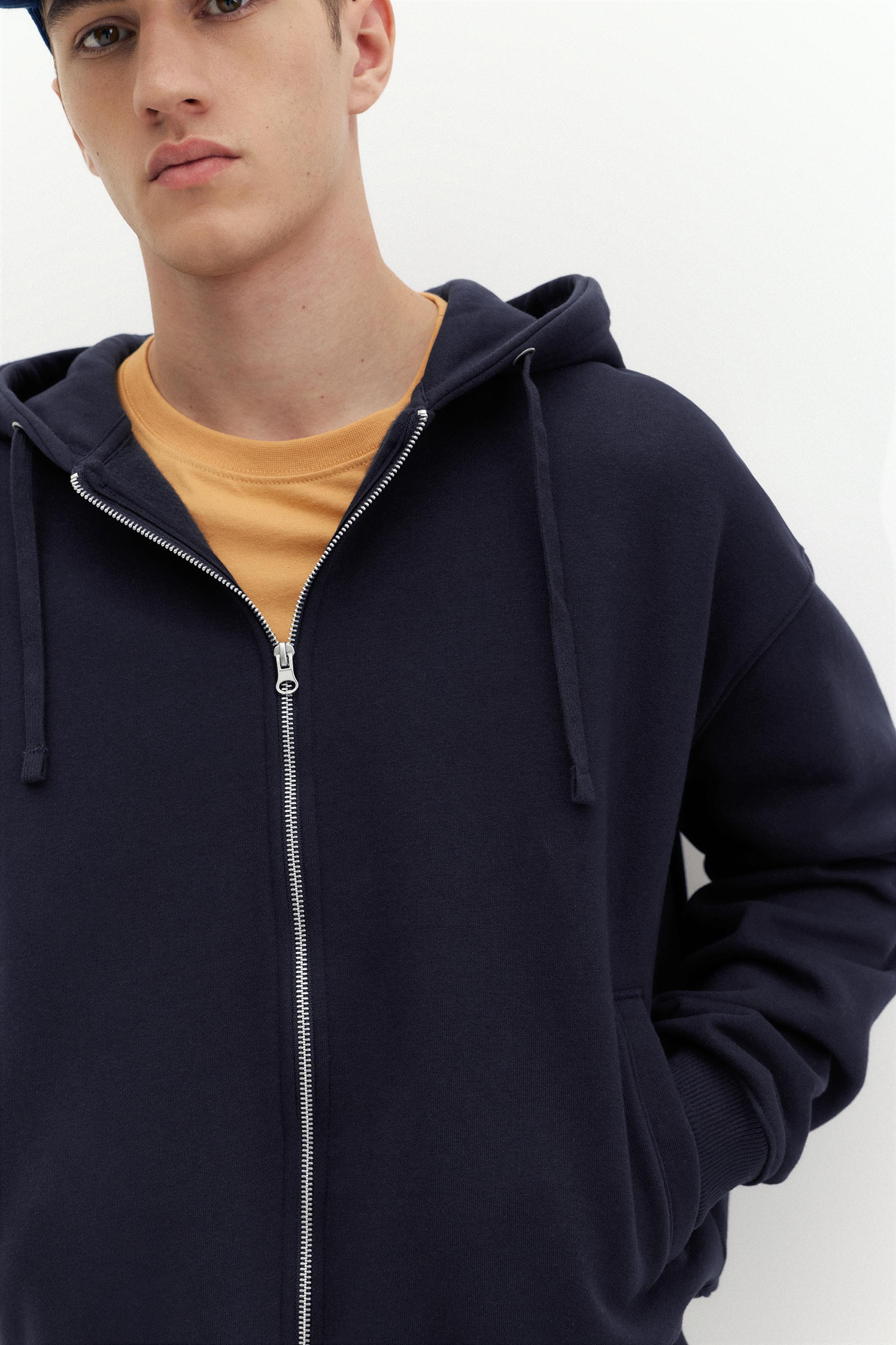 Zip-up hoodie — Navy