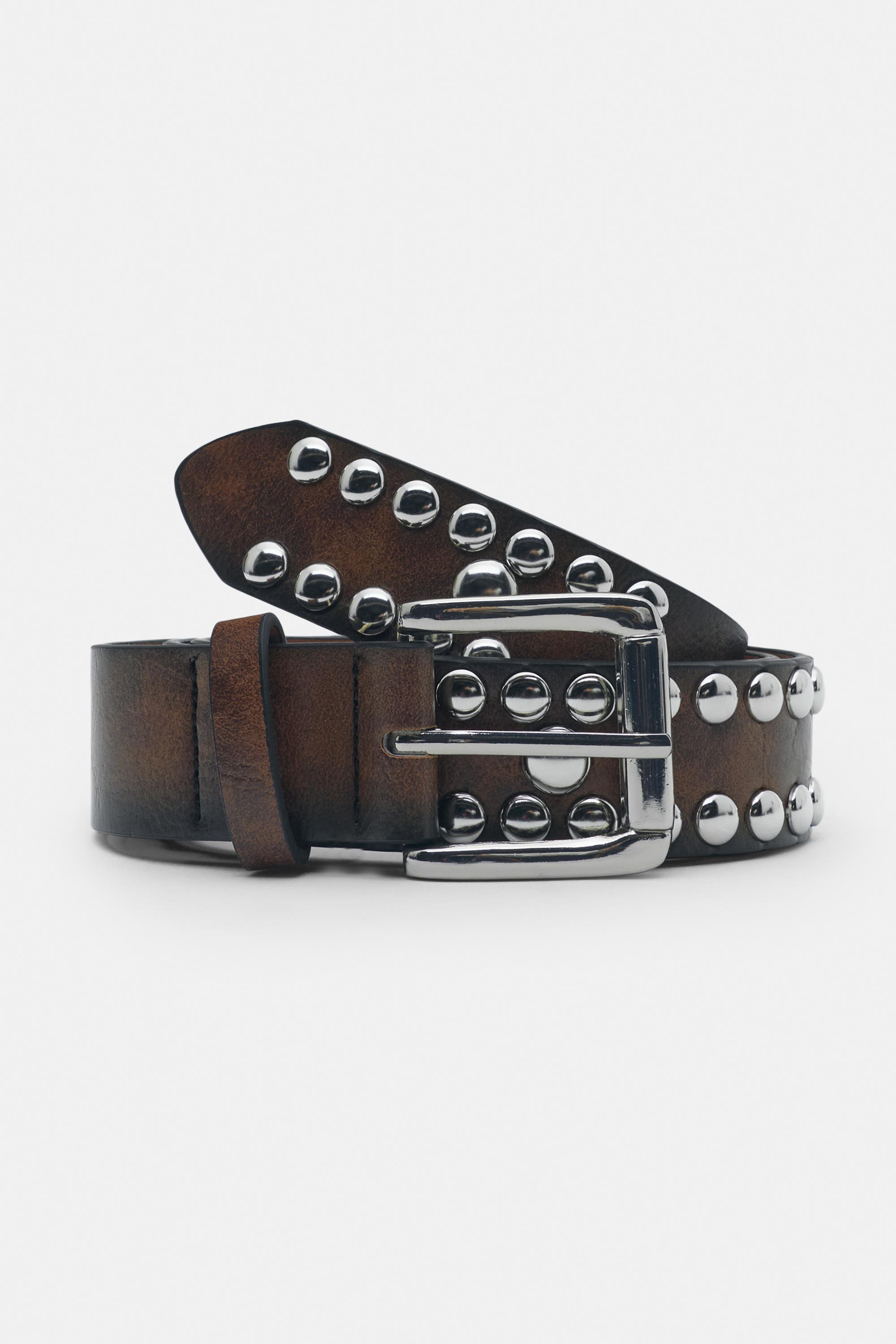 Zımbalı suni deri kemer - Görsel 5