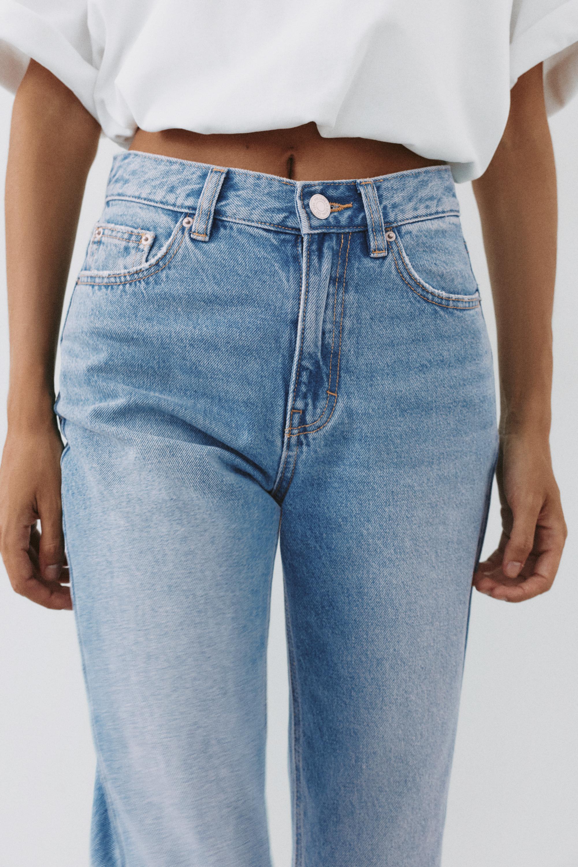 High-waist mom jeans — Medium blue