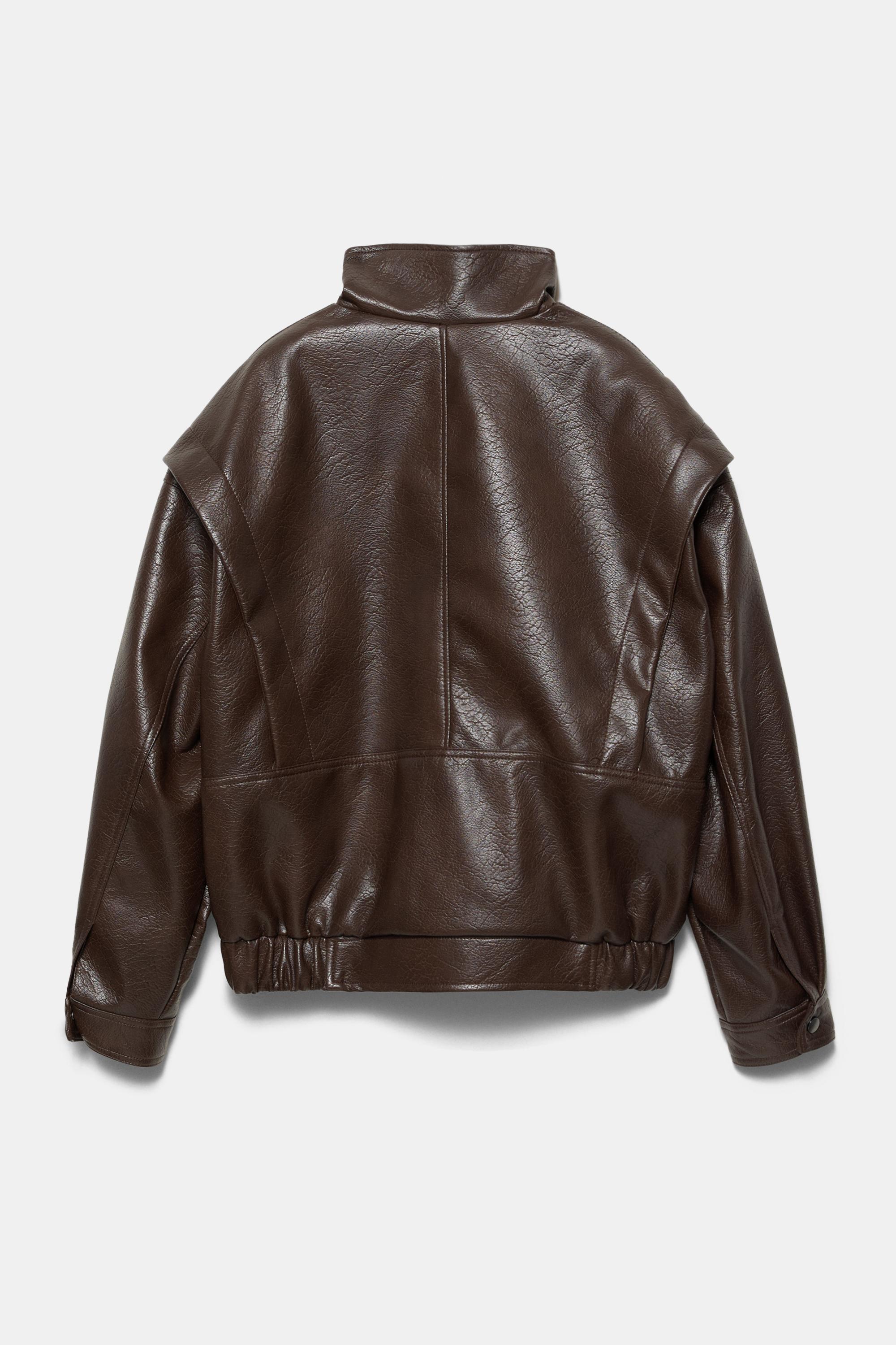 Suni deri ceket - Görsel 4