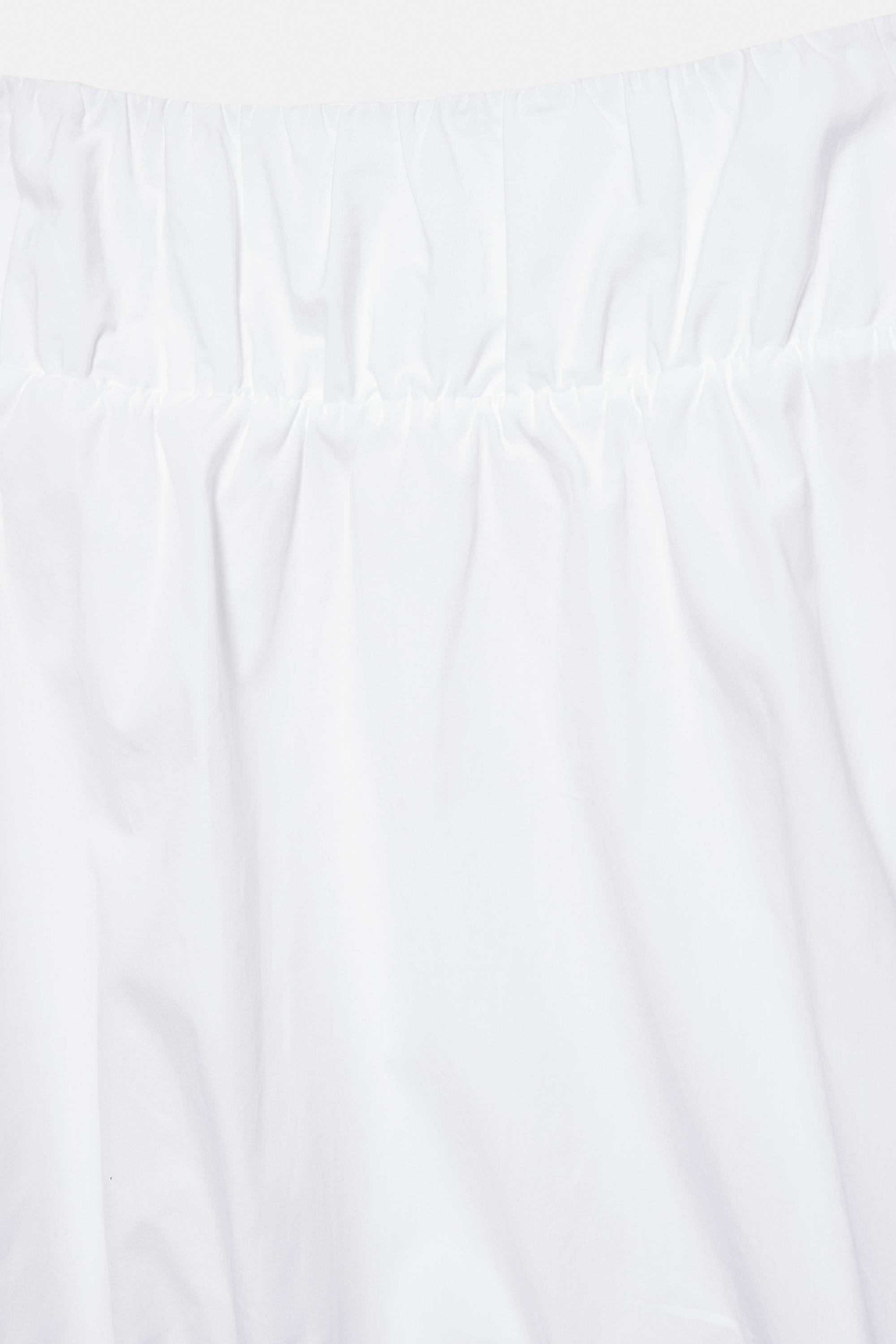 Poplin balloon skirt — White