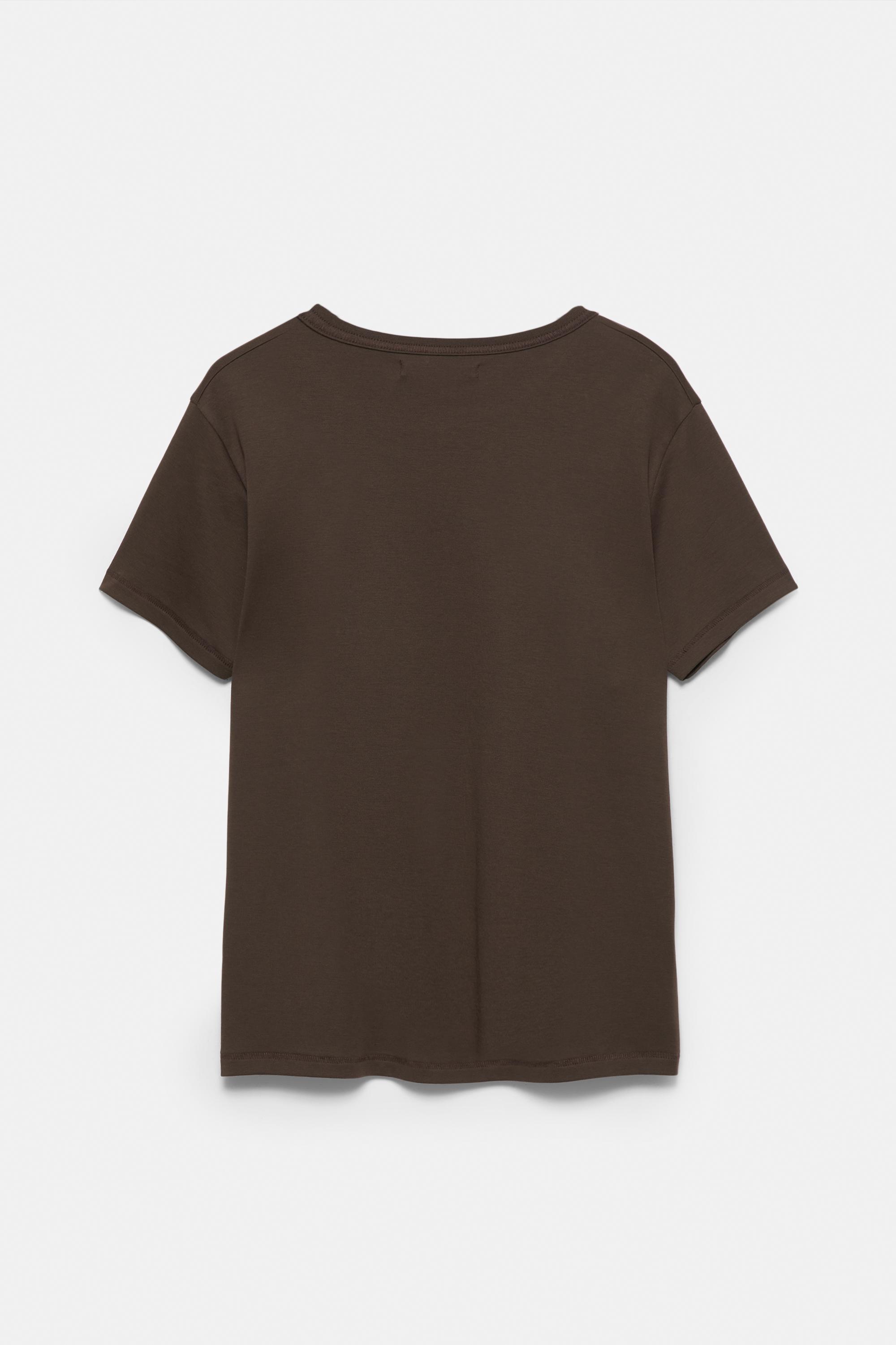 Basic short sleeve T-shirt — Brown