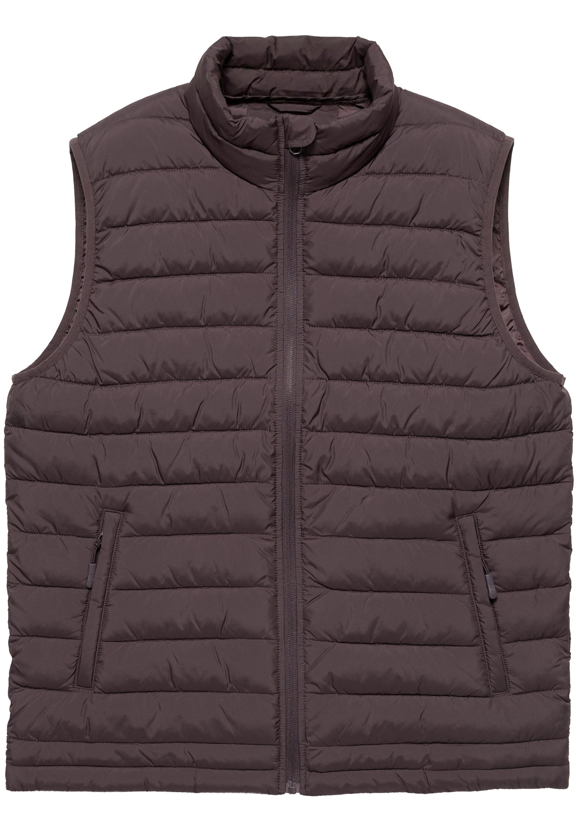 Quilted gilet — Dark brown