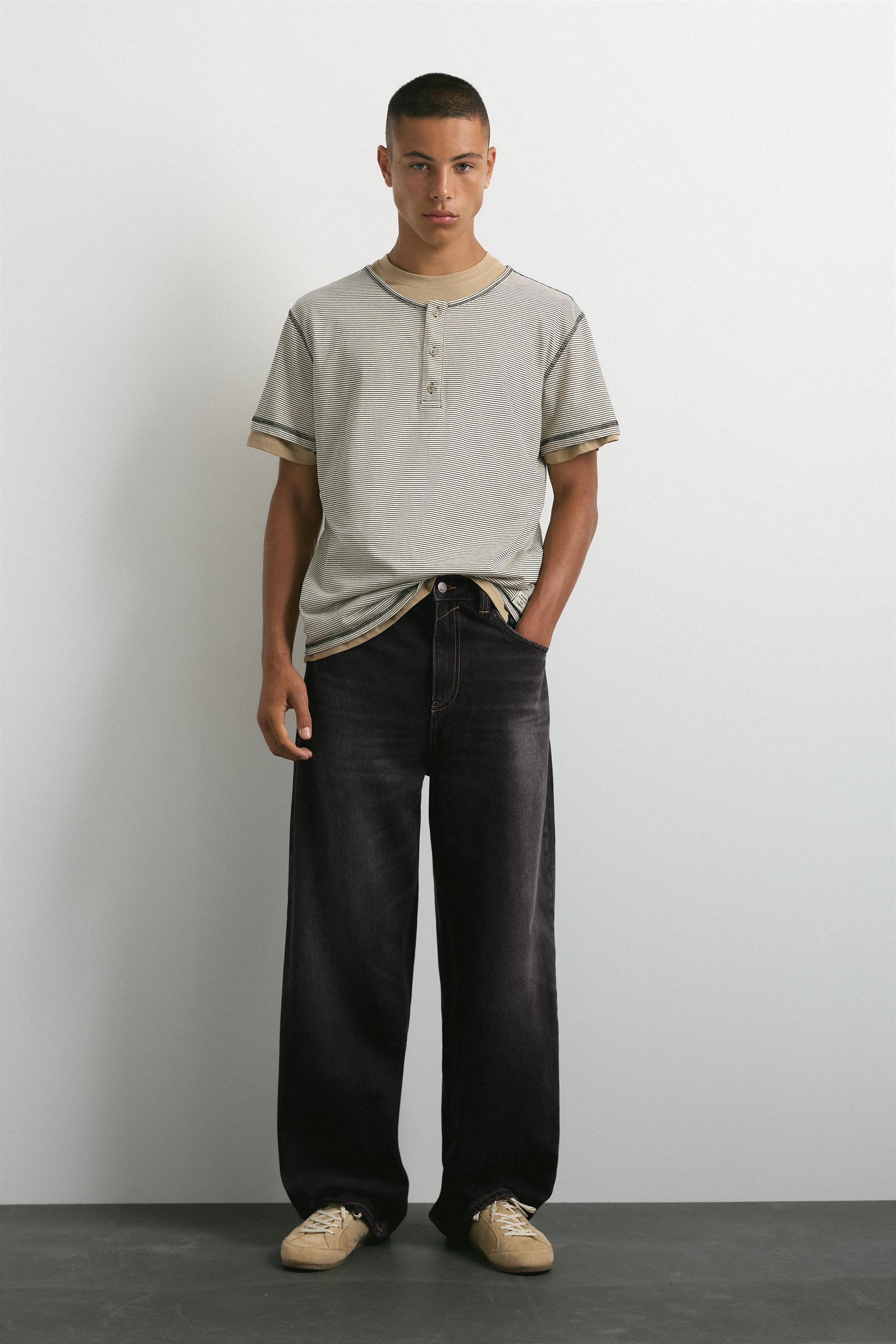 Relaxed baggy jeans — Faded black