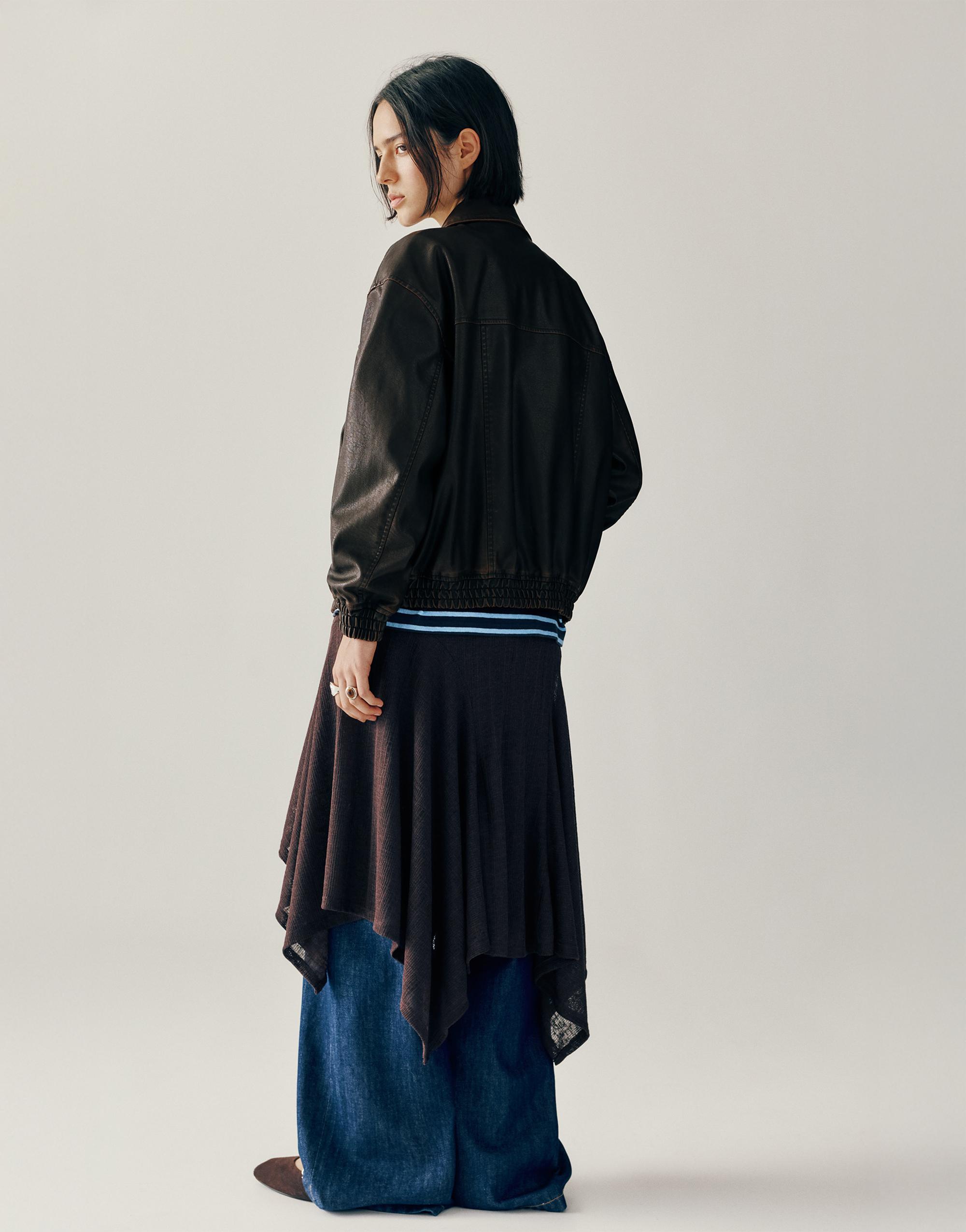 Suni Deri Baba Kesim Ceket - Görsel 126