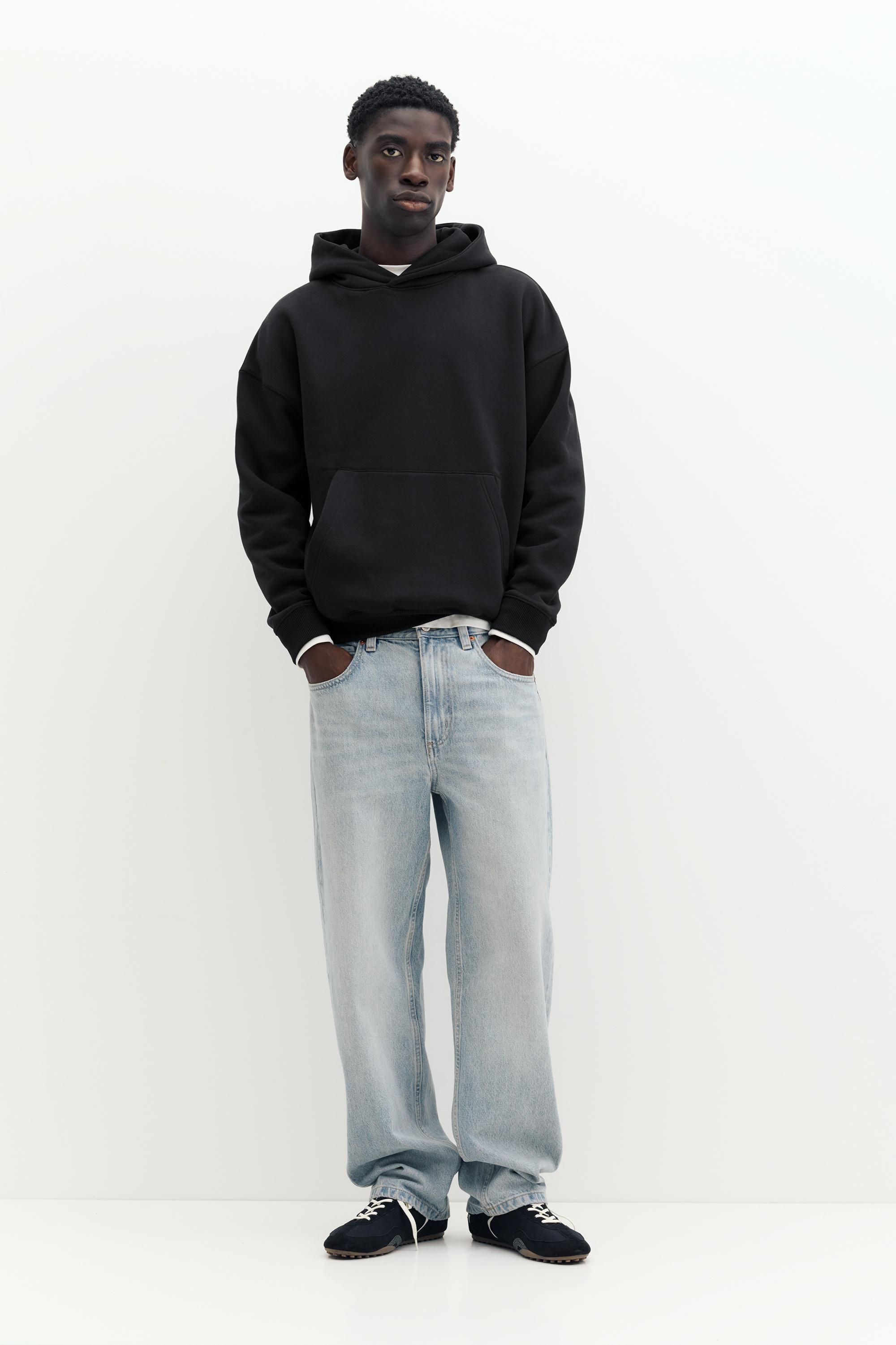 Boxy fit hoodie — Black
