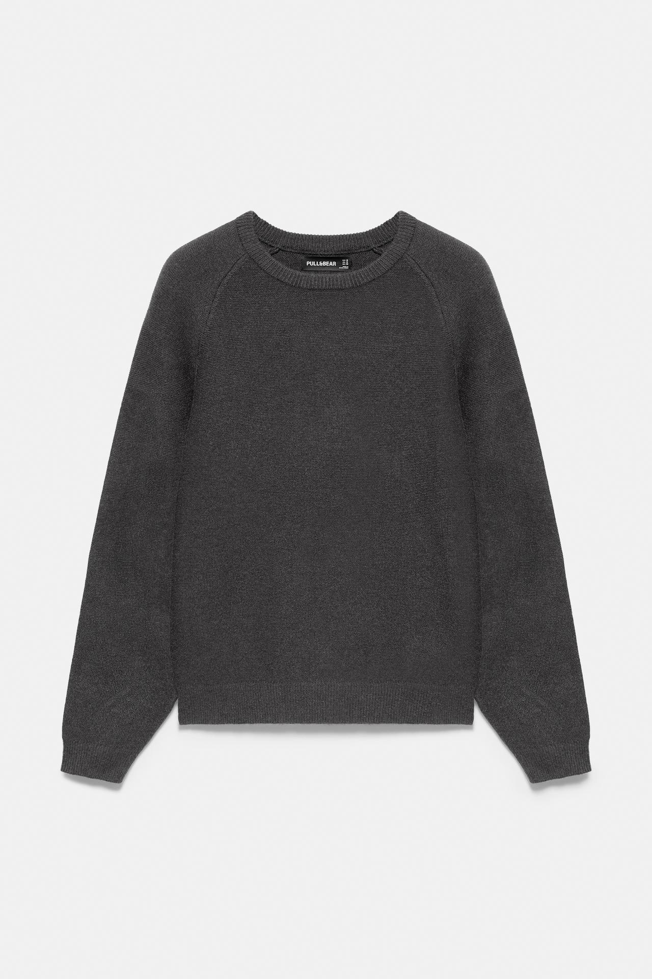 Raglan sleeve knit jumper — Dark anthracite
