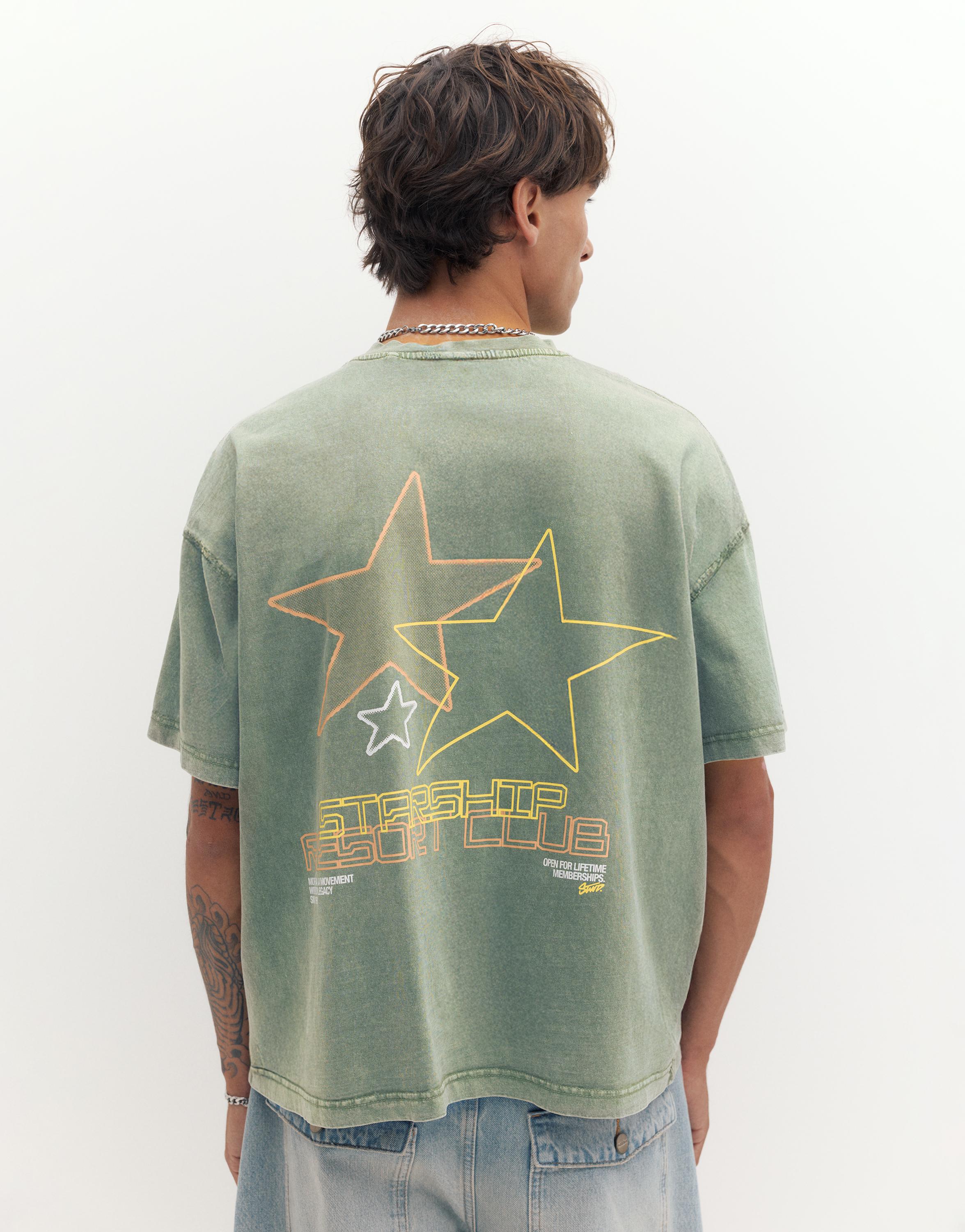 Yıldız grafik baskılı t-shirt - Görsel 13