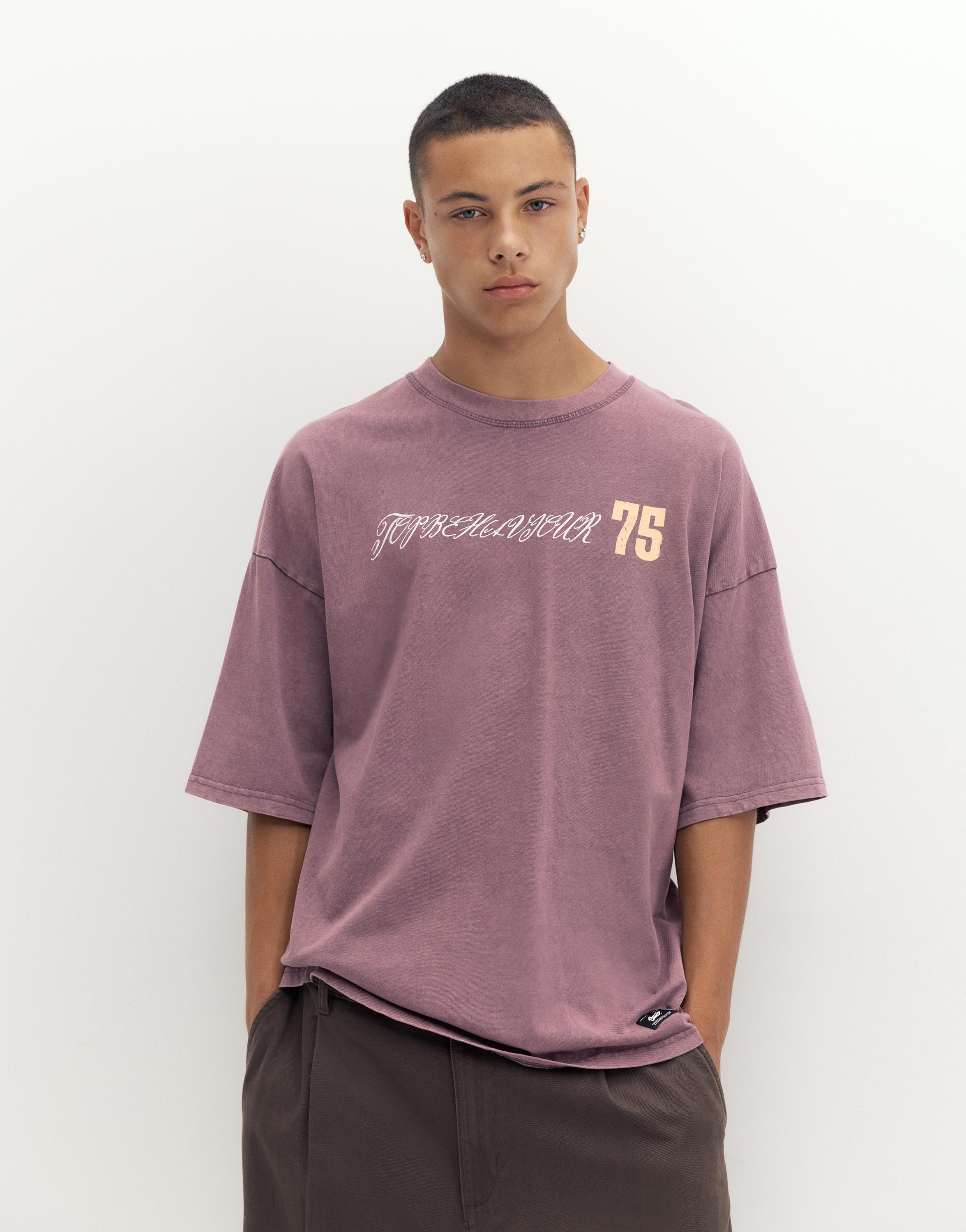 Pull&Bear Oversize grafik tişört görsel 7