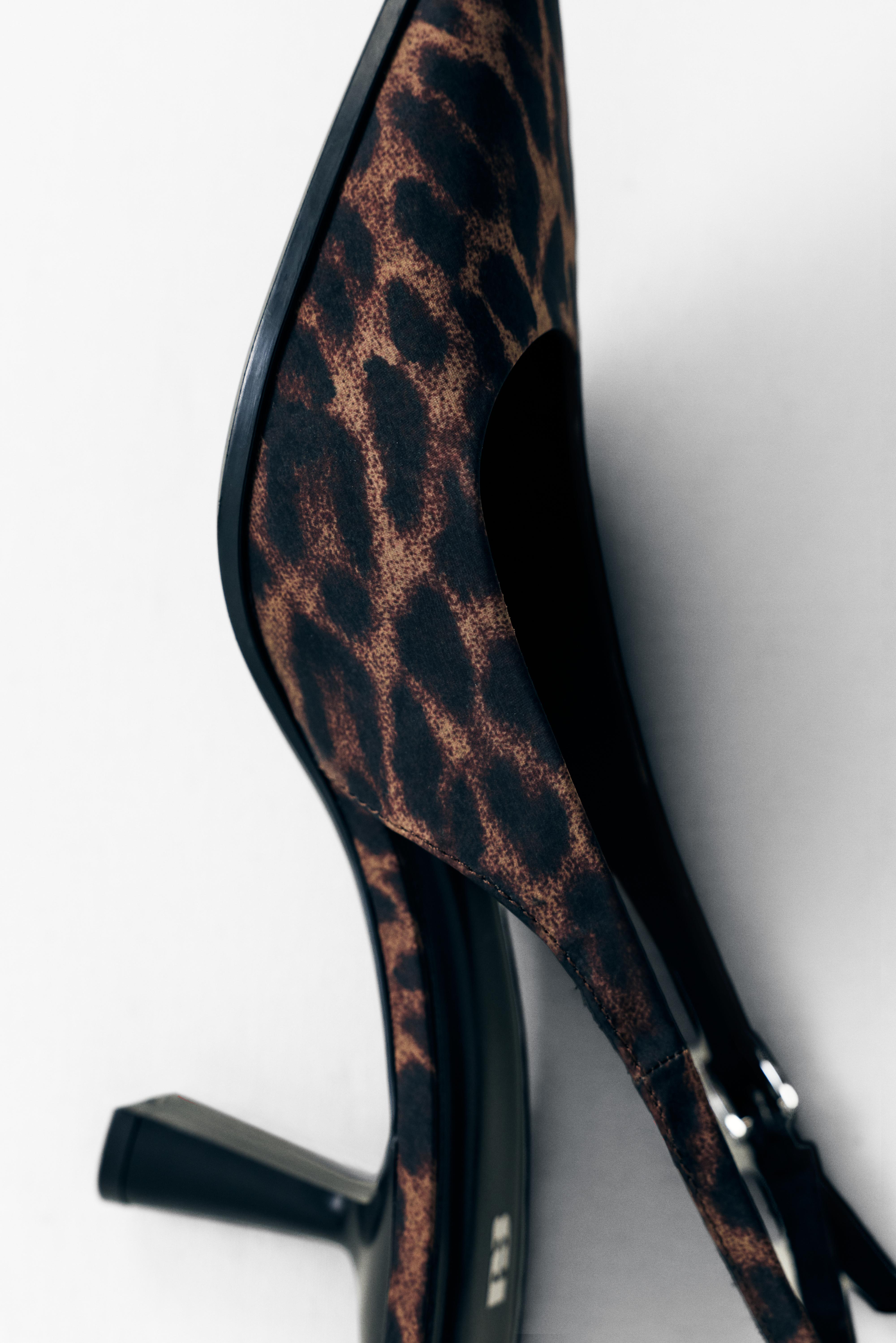 Leopard print slingback heels — Leopard