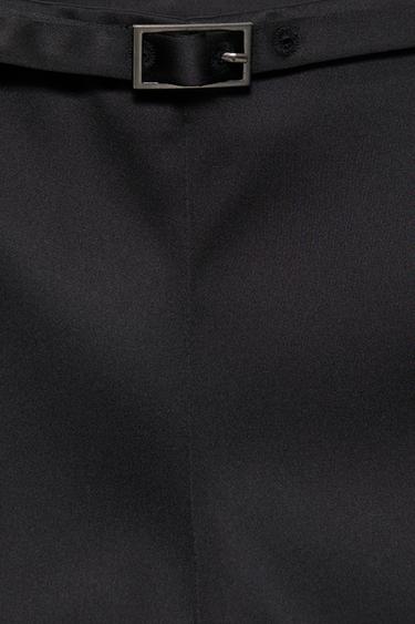 Satin shorts with buckle — Black 5