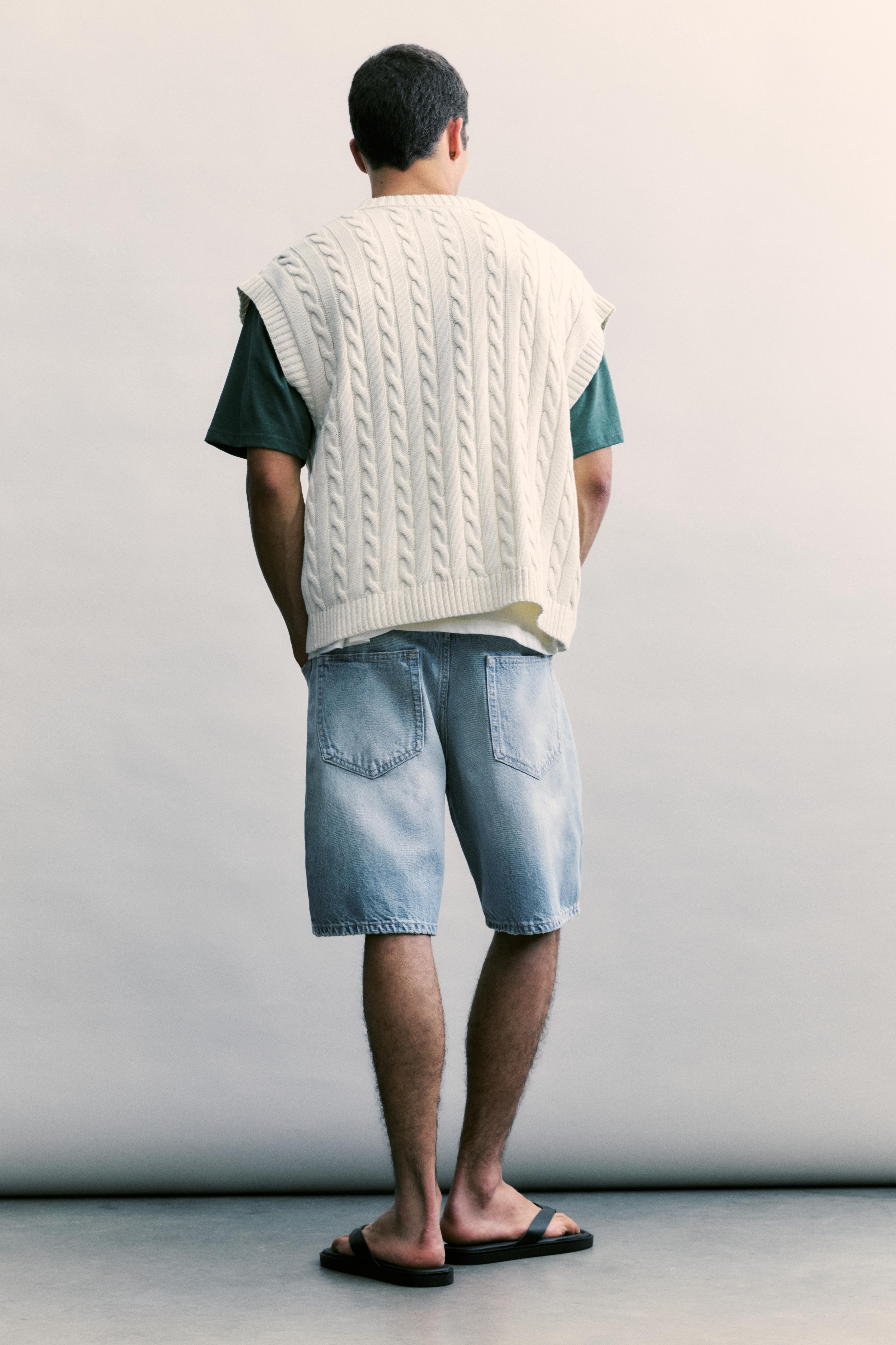 Standard denim Bermuda shorts — Pale indigo