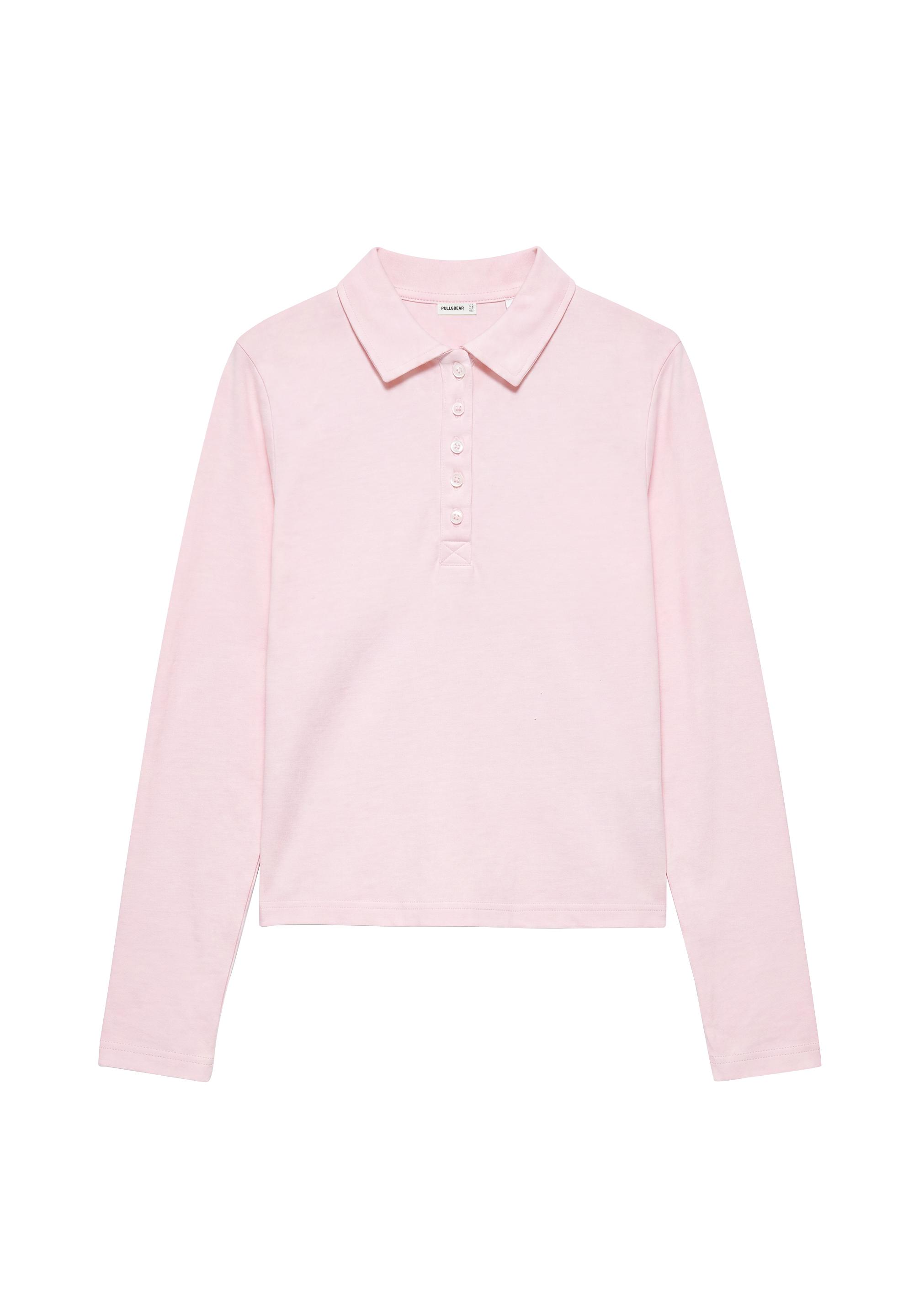 Pull&Bear Uzun kollu polo t-shirt görsel 3