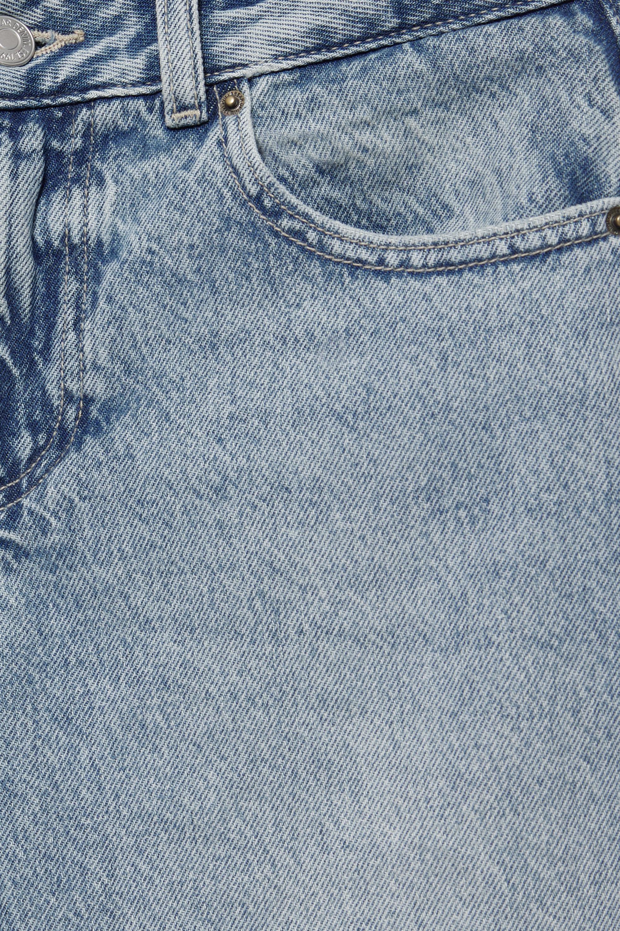 Low-rise denim Bermuda shorts — Pale blue