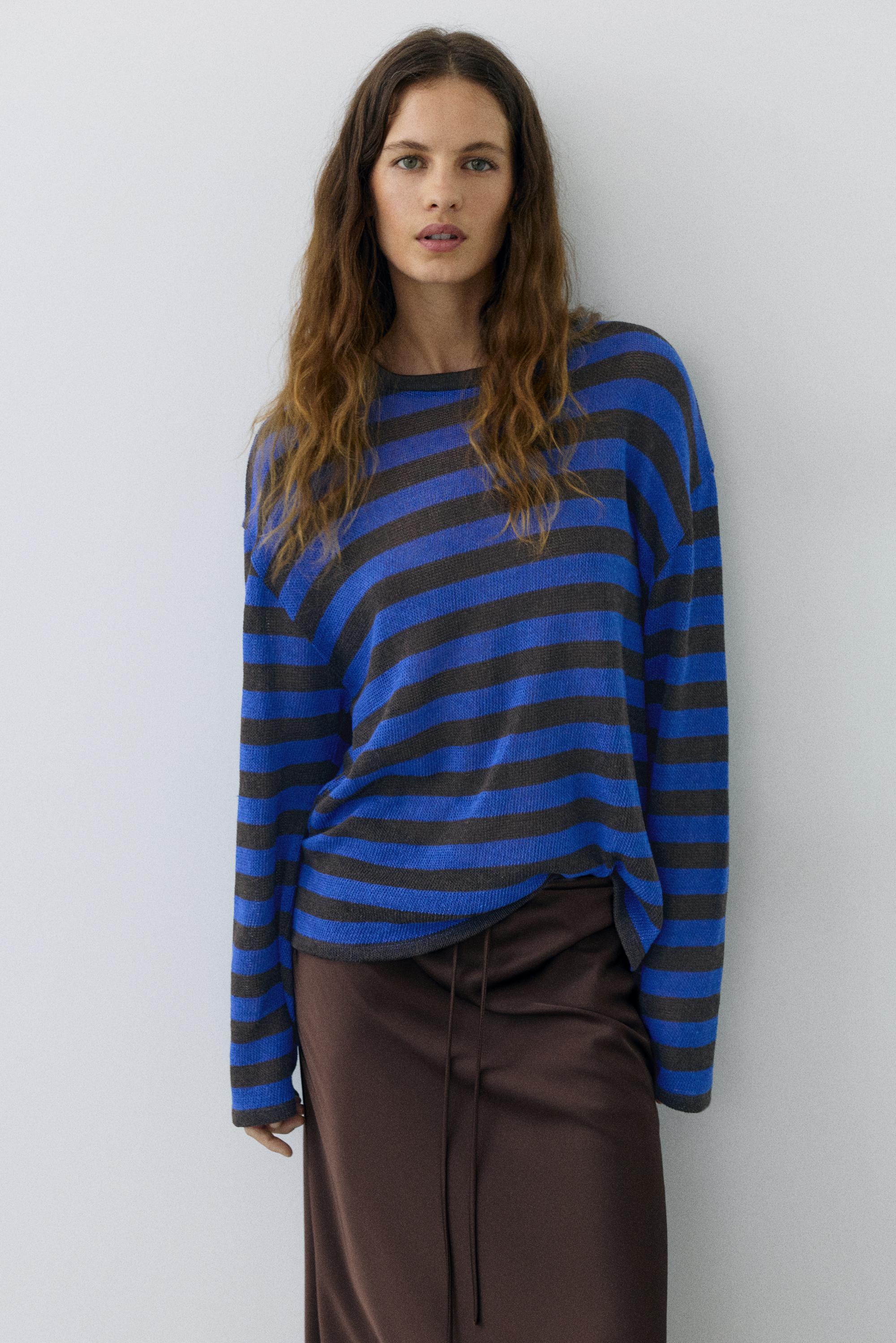 Striped knit T-shirt — Striped