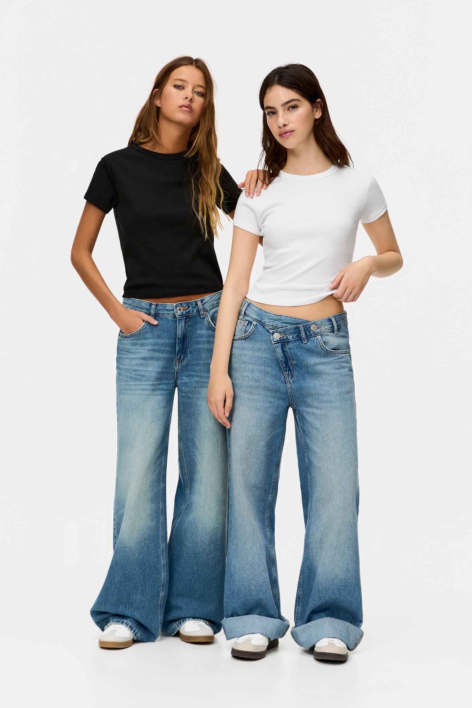 Doppelpack Körpernah Geschnittene T-Shirts