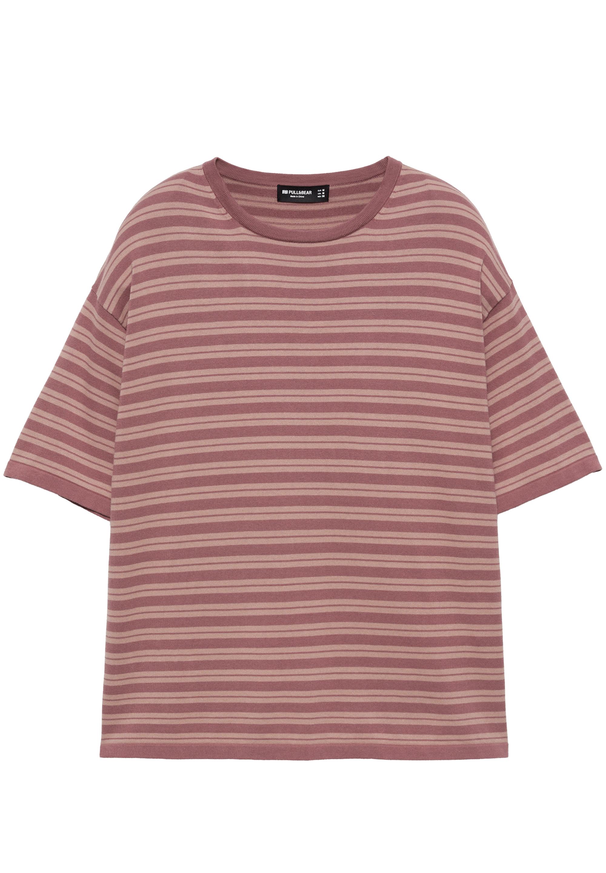 Striped knit T-shirt — Purple