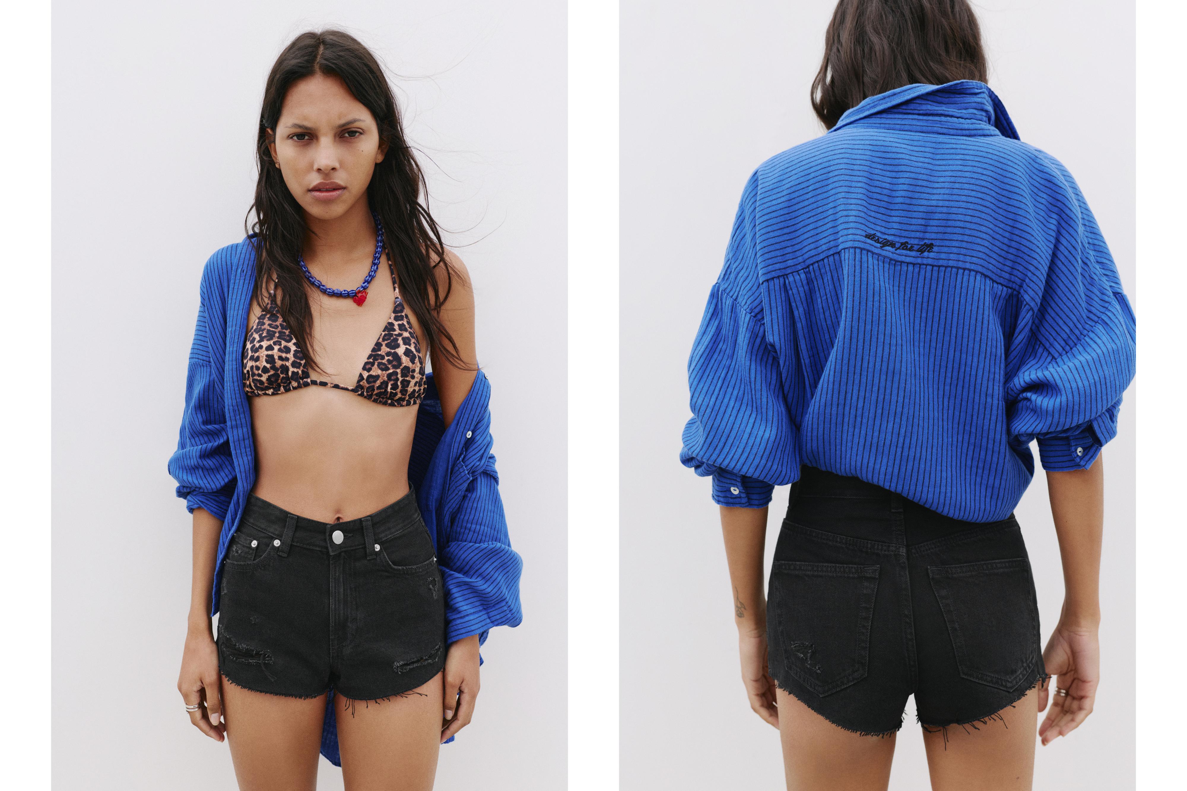 Mom fit ripped denim shorts — Black