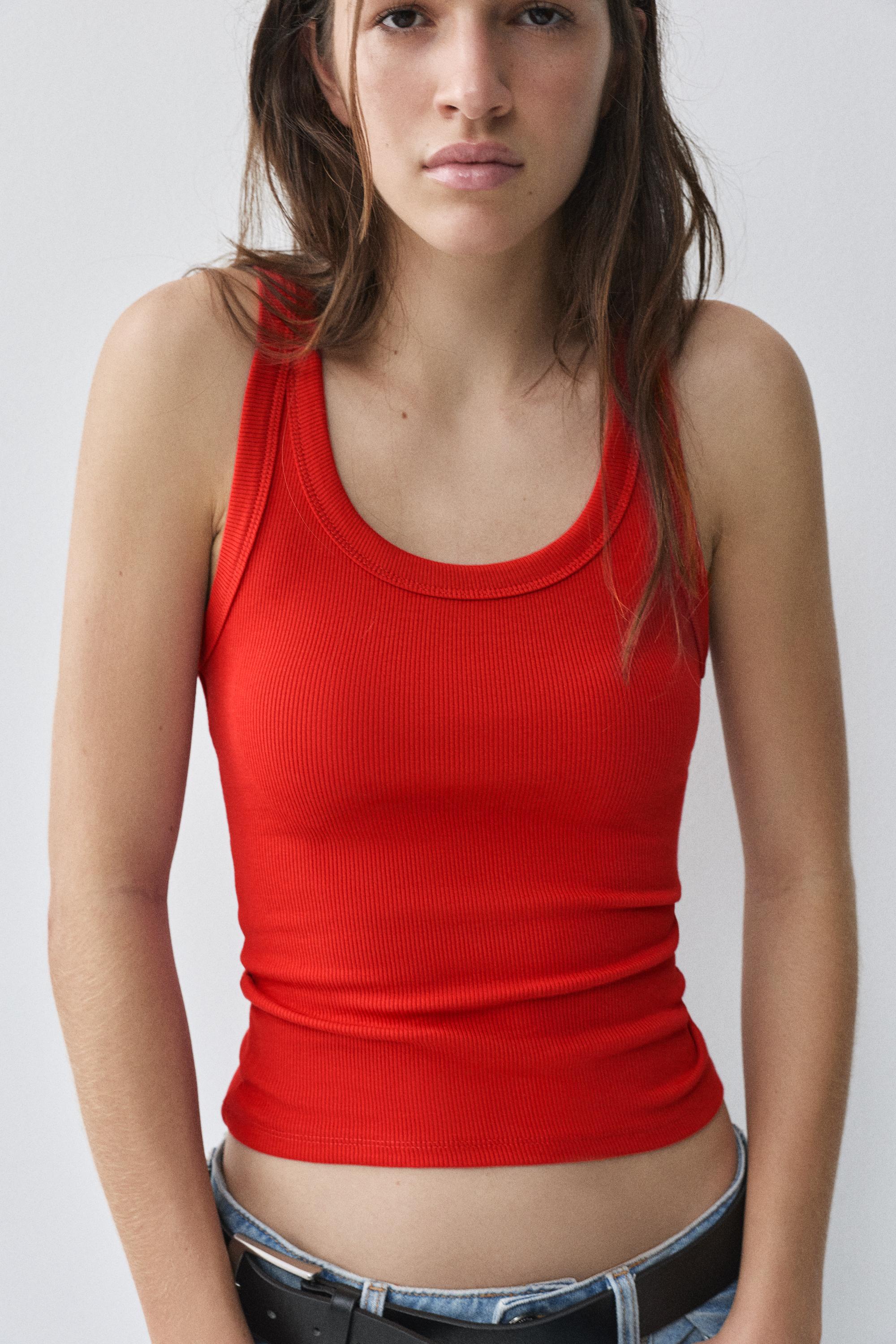 Basic tank top — Red