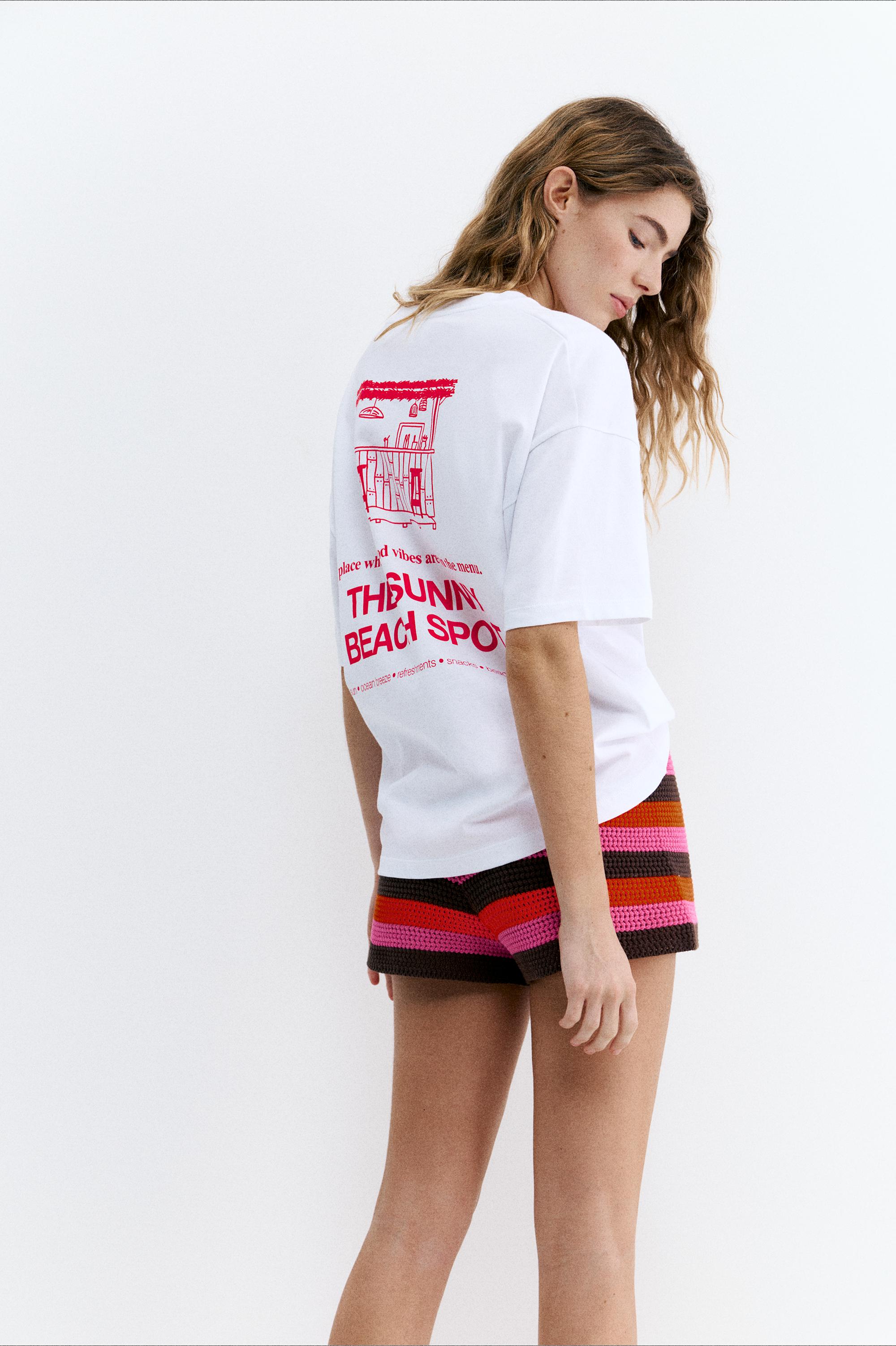 Beach bar graphic T-shirt — White