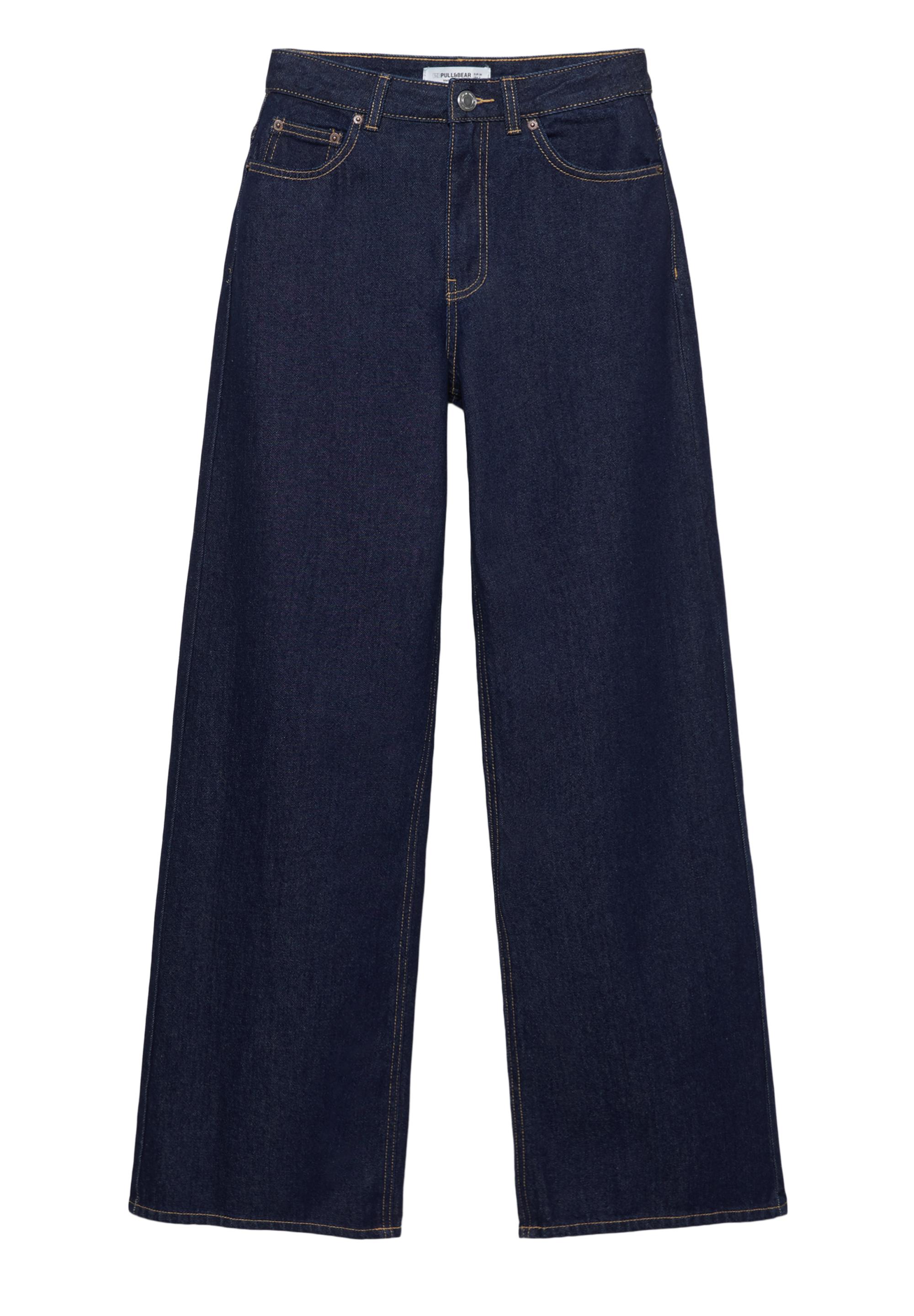 High-waist wide-leg jeans — Ink blue