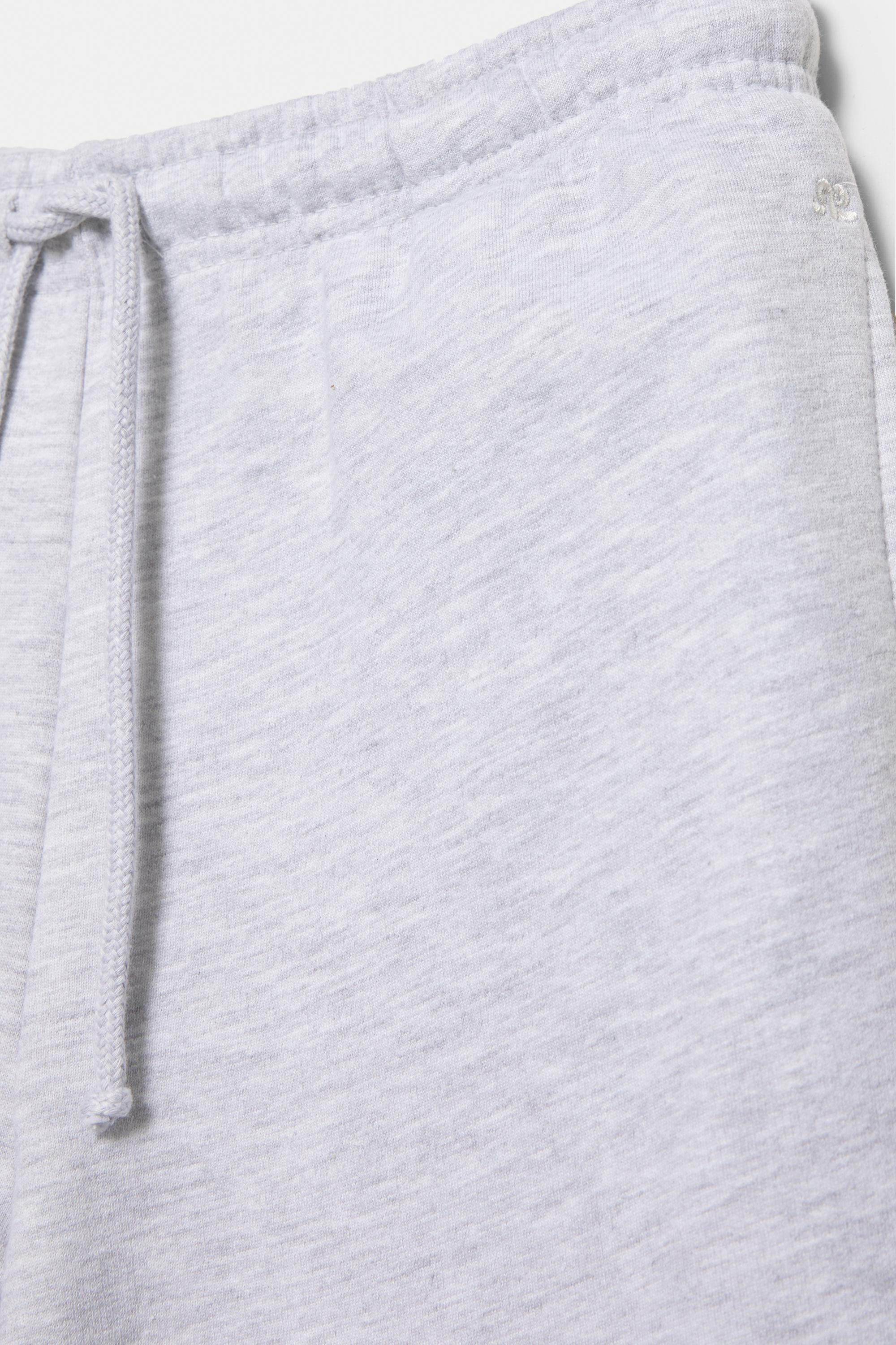 Wide-leg tracksuit bottoms — Grey marl