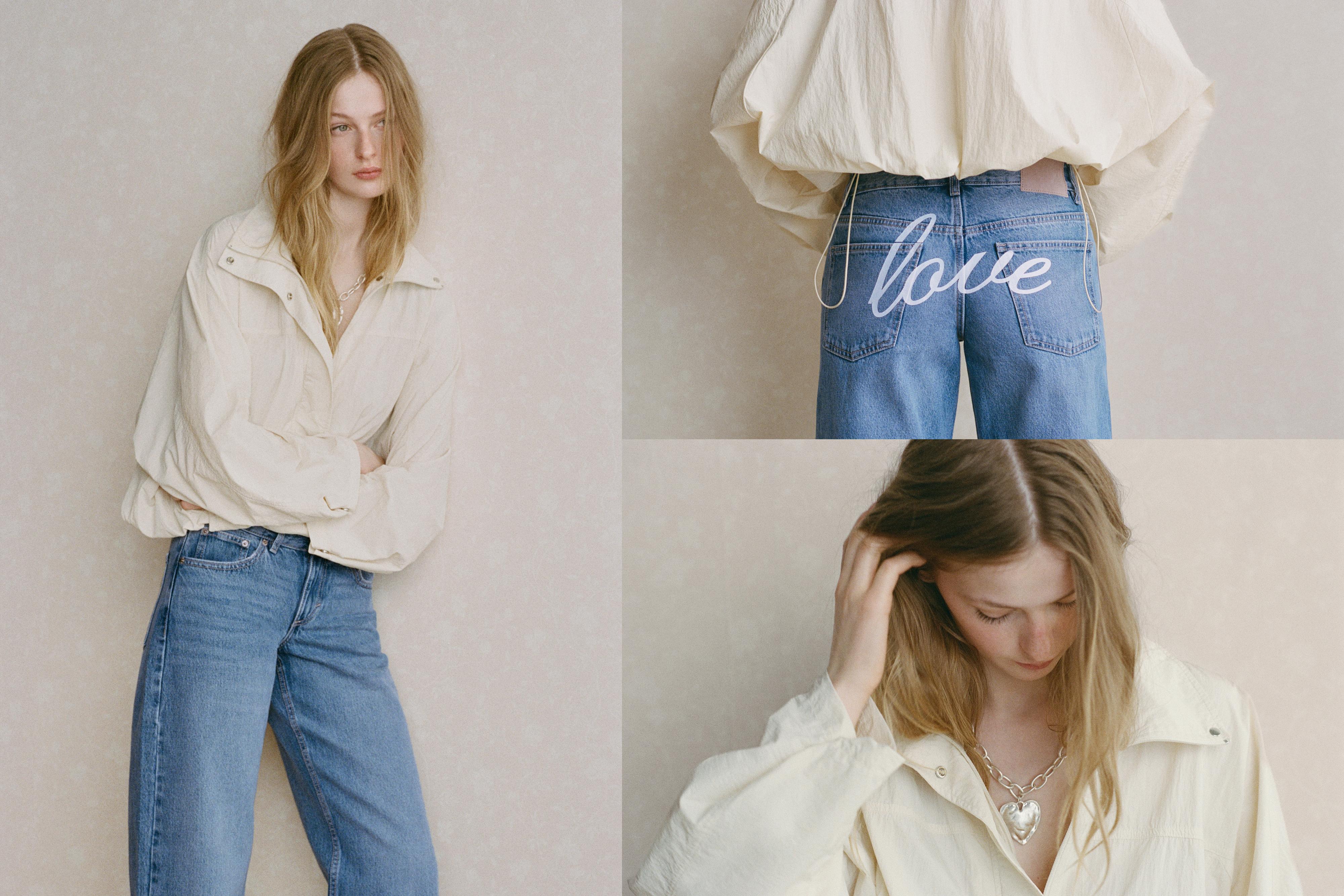 Low-rise straight-leg jeans — Medium blue