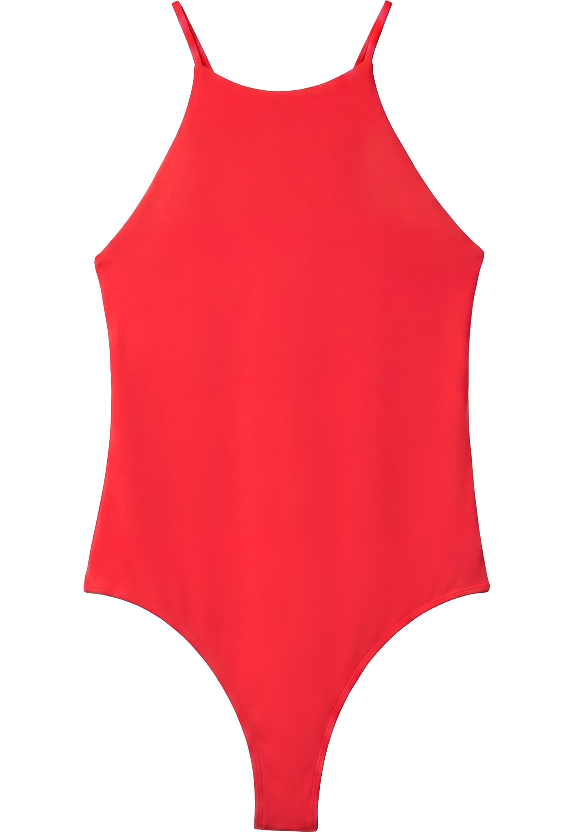 Halter strappy bodysuit — Red