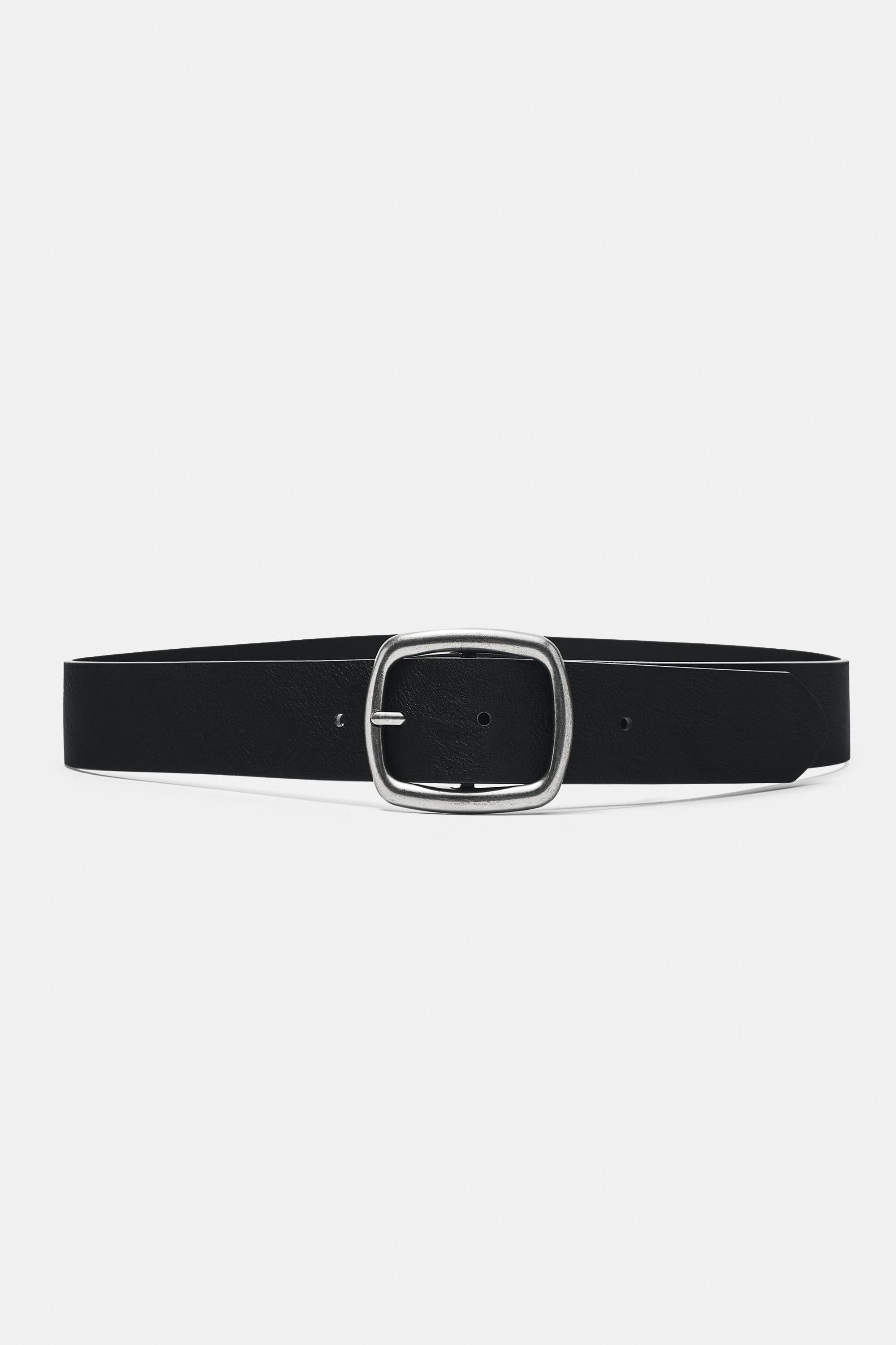 Leather effect belt — Silver