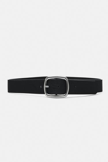Leather effect belt — Silver 2