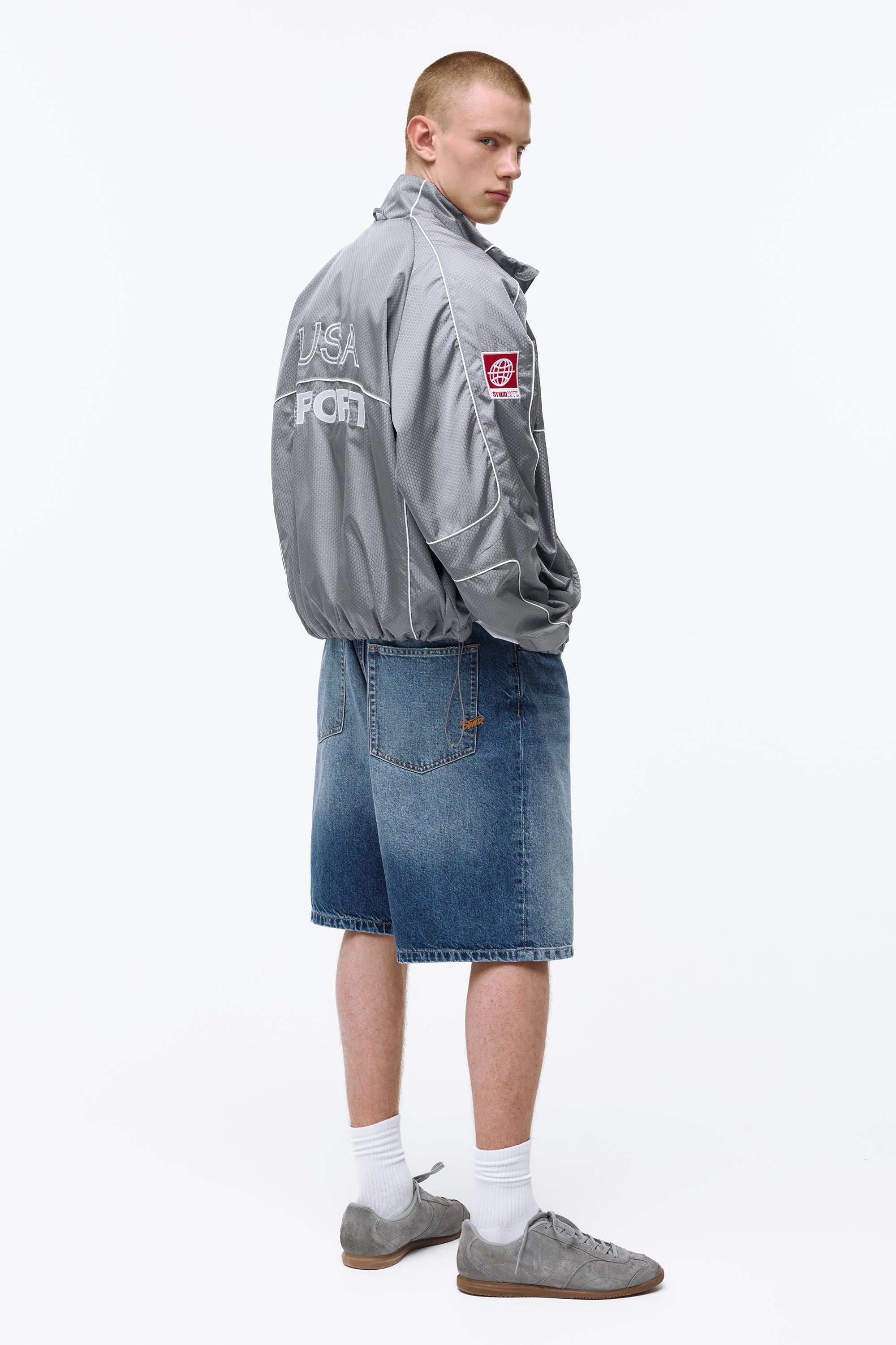 STWD contrast seam jacket — Medium grey