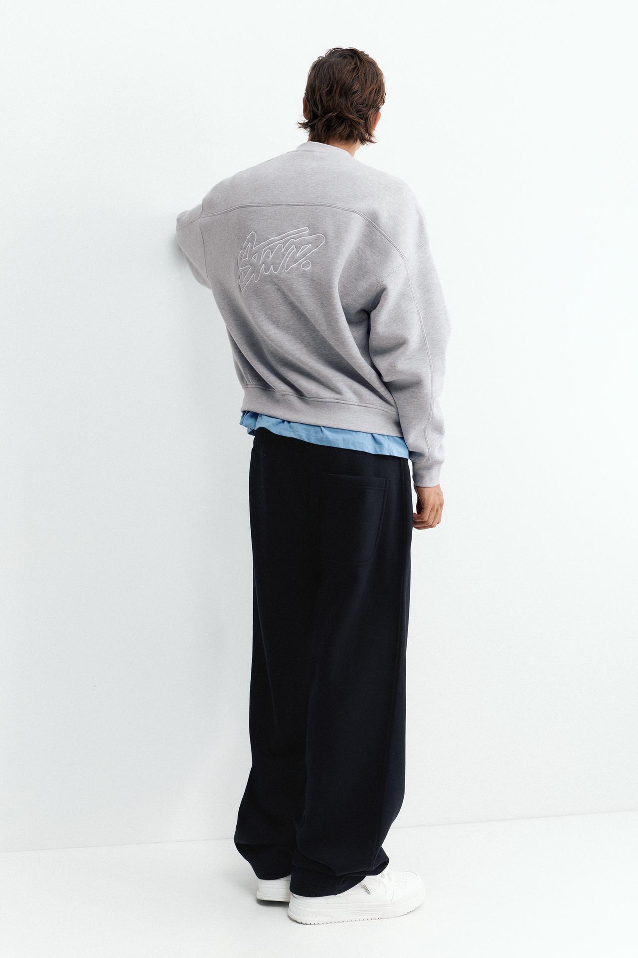 STWD boxy sweatshirt — Grey marl