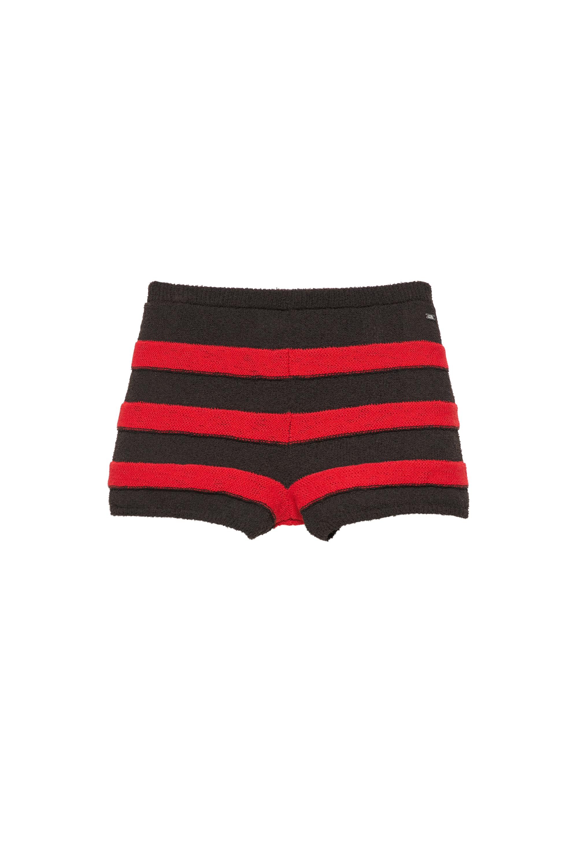 Pull&Bear Çizgili triko mini şort görsel 6
